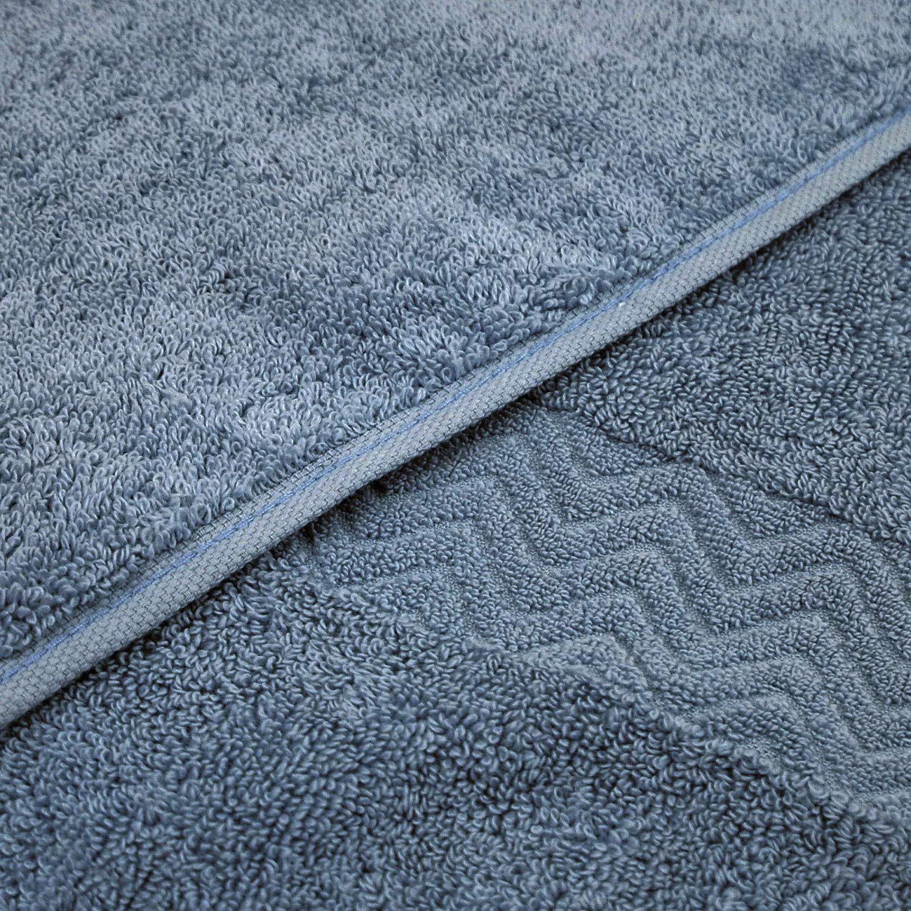 Cleanbear 100% Cotton Hand Towels, Highly Absorbent, Set Of 2 (Blue-Grey), 13 X 28 Inches