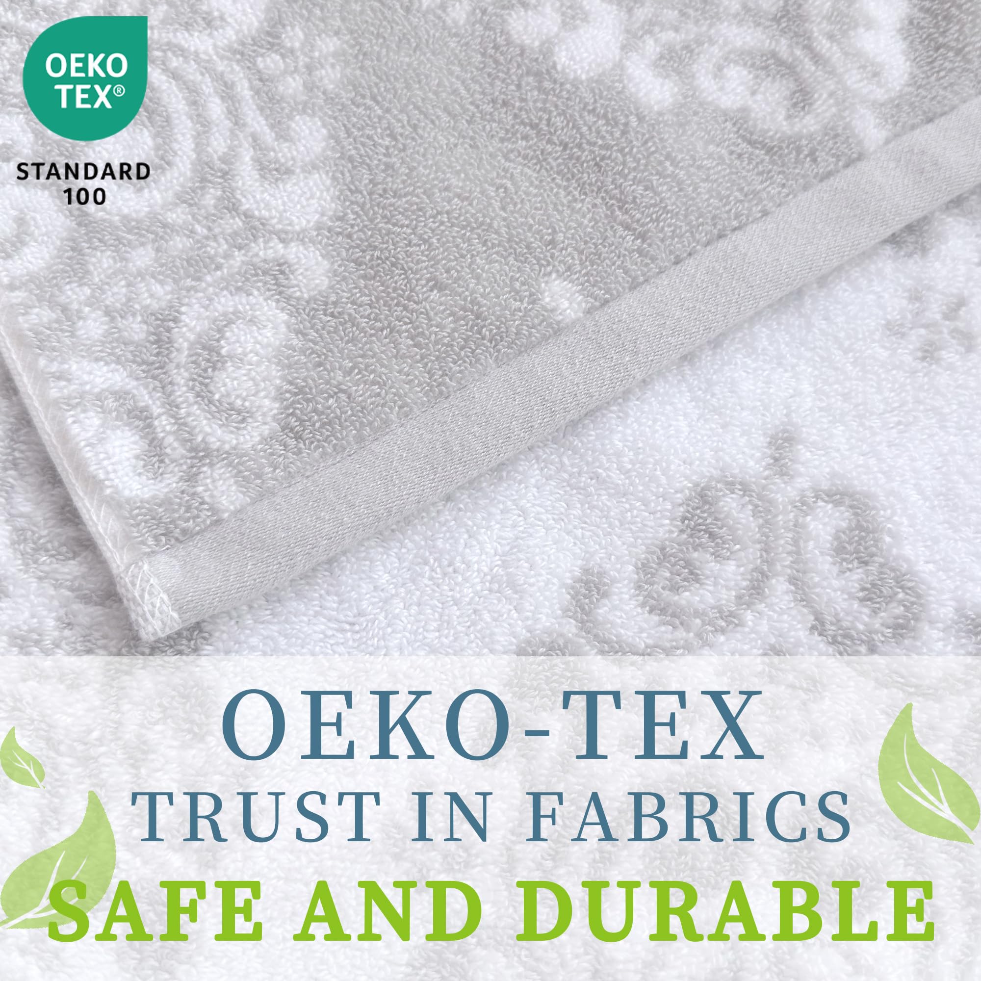 Hand Towels For Bathroom, 4Pc 16''X27'' - 100% Cotton | Quick Dry | Absorb | Lightweight, Decorative Hand Towels For Bathroom, G