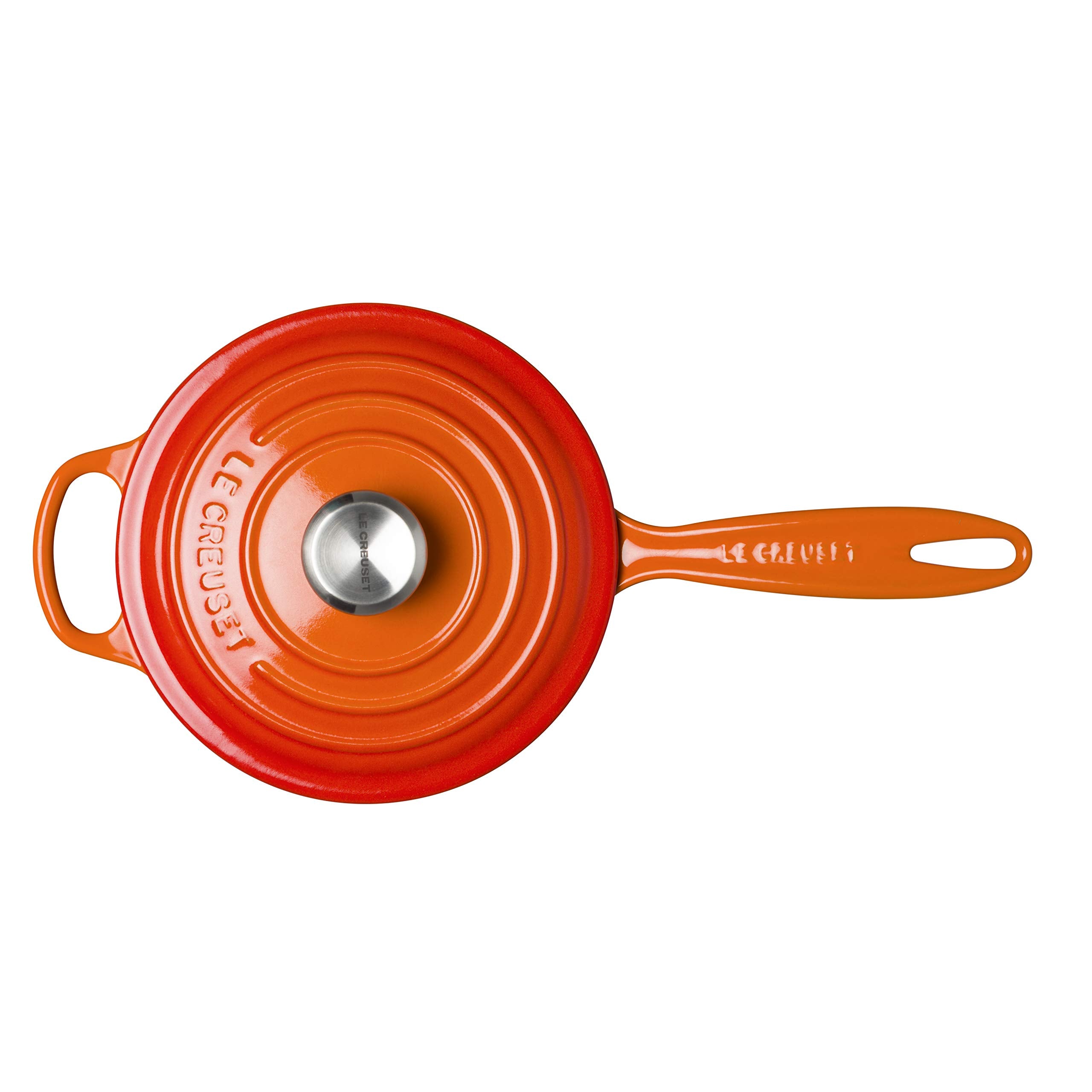Le Creuset Enameled Cast Iron Signature Saucepan, 1.75 Qt., Flame