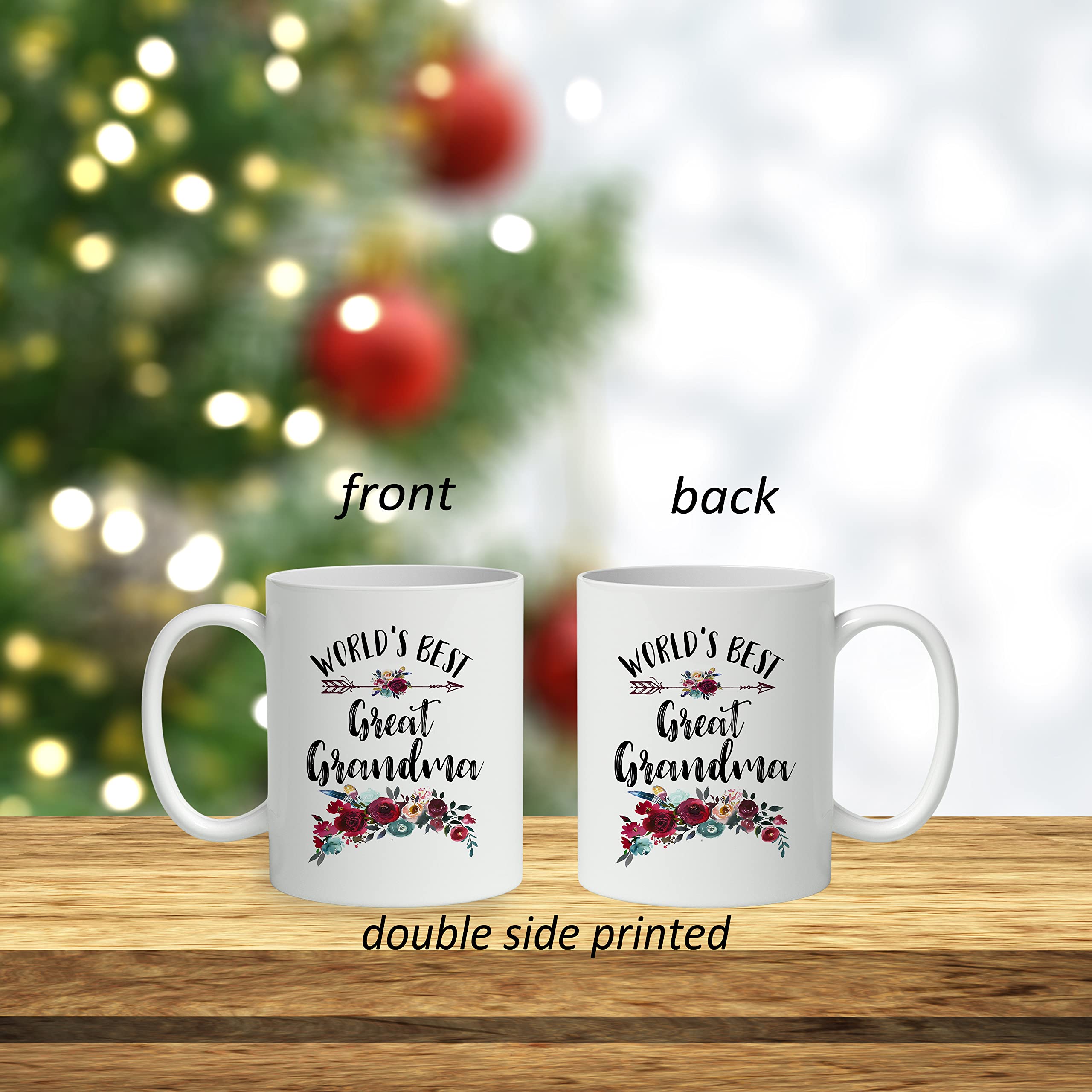 Dotain Worlds Best Great Grandma Coffee Mug Ceramic Cup(11Oz),Double Side Printed,Funny New Gag Novelty Great Grandma Mug Gifts