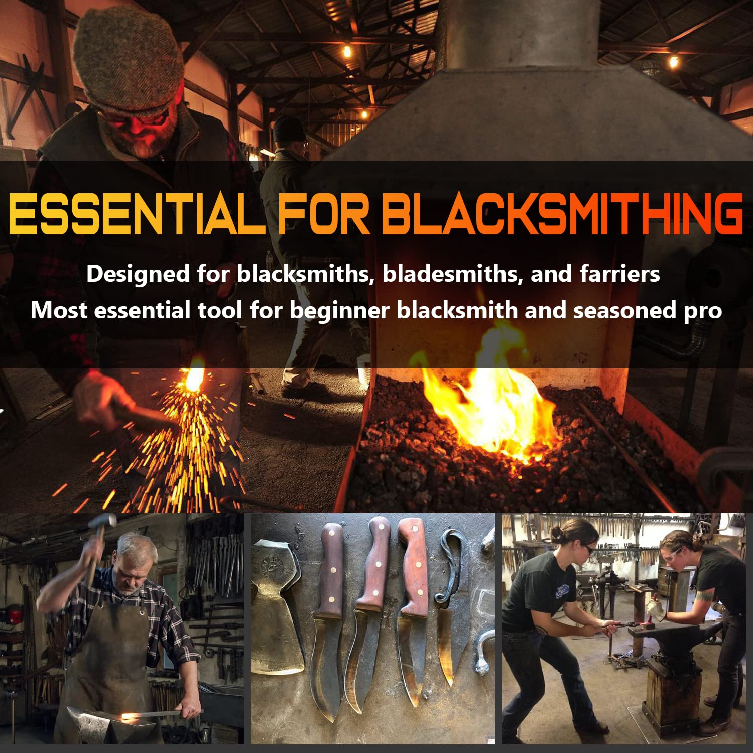 Blacksmith Wolf Jaw Tongs Essential Blacksmithing Utensils Forge Tong For Blacksmiths Handmade Beginners And Professionals (16In