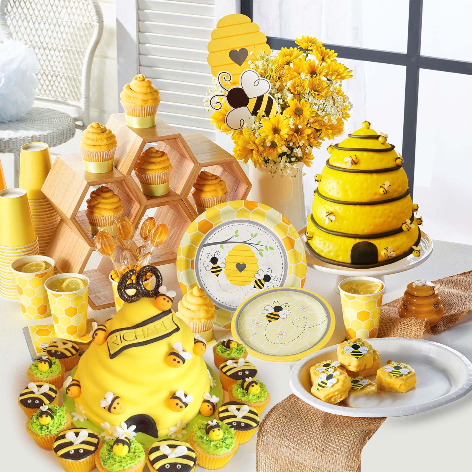 Vodolo Large Beehive Silicone Cake Mold/Bee Hive Cake Pan, Nonstick Bakeware For What Will It Bee Baby Shower Gender Reveal Part