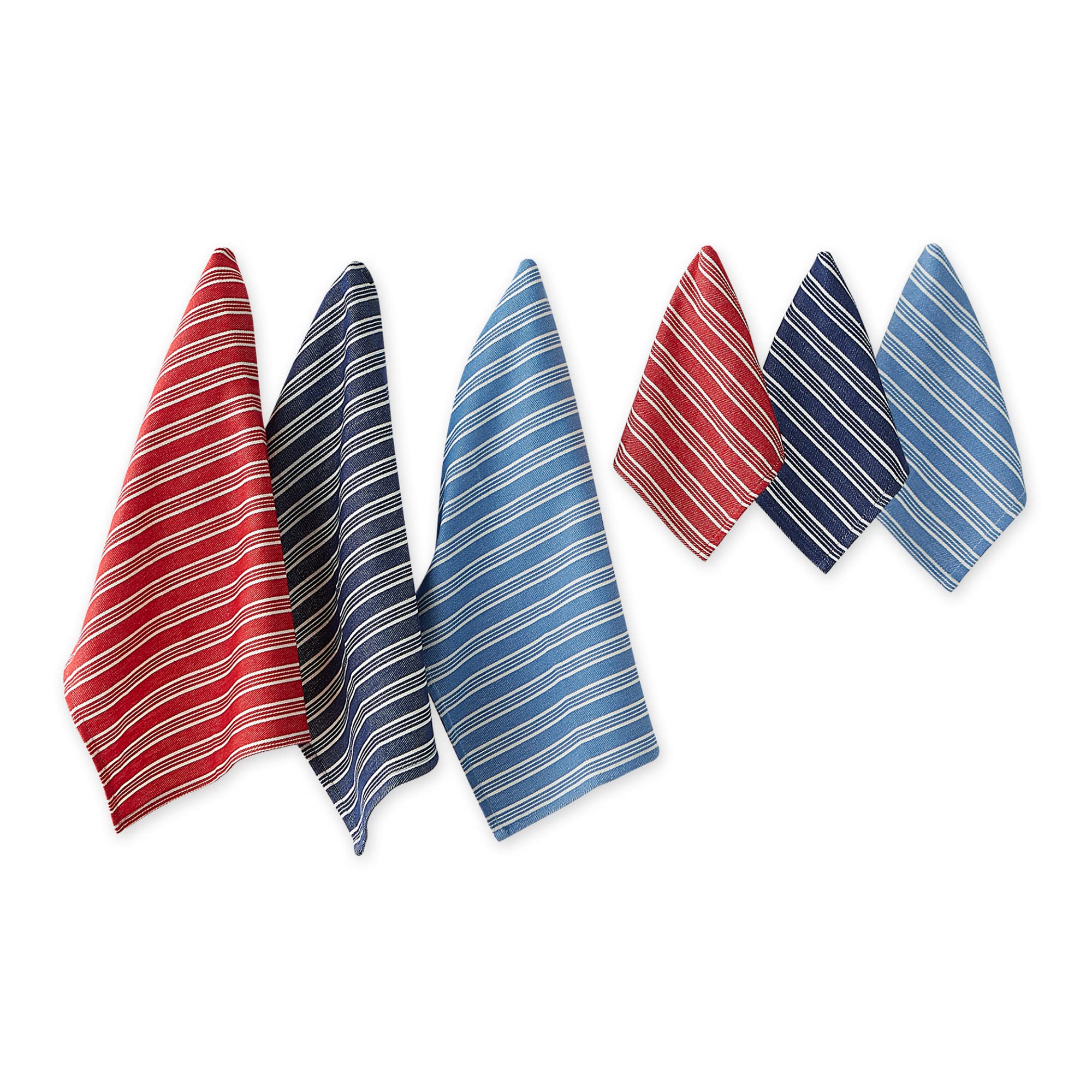 STARBOARD STRIPE HEAVYWEIGHT DISHTOWEL & DISHCLOTH SET/6