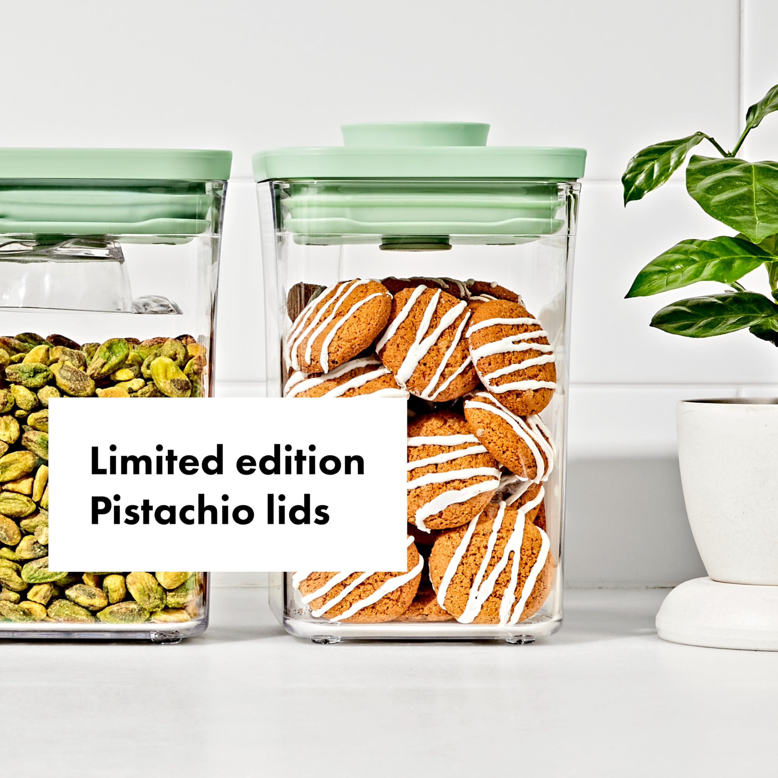 Oxo Good Grips 3-Piece Pop Container Set With Mini Scoops - Limited Edition Pistachio