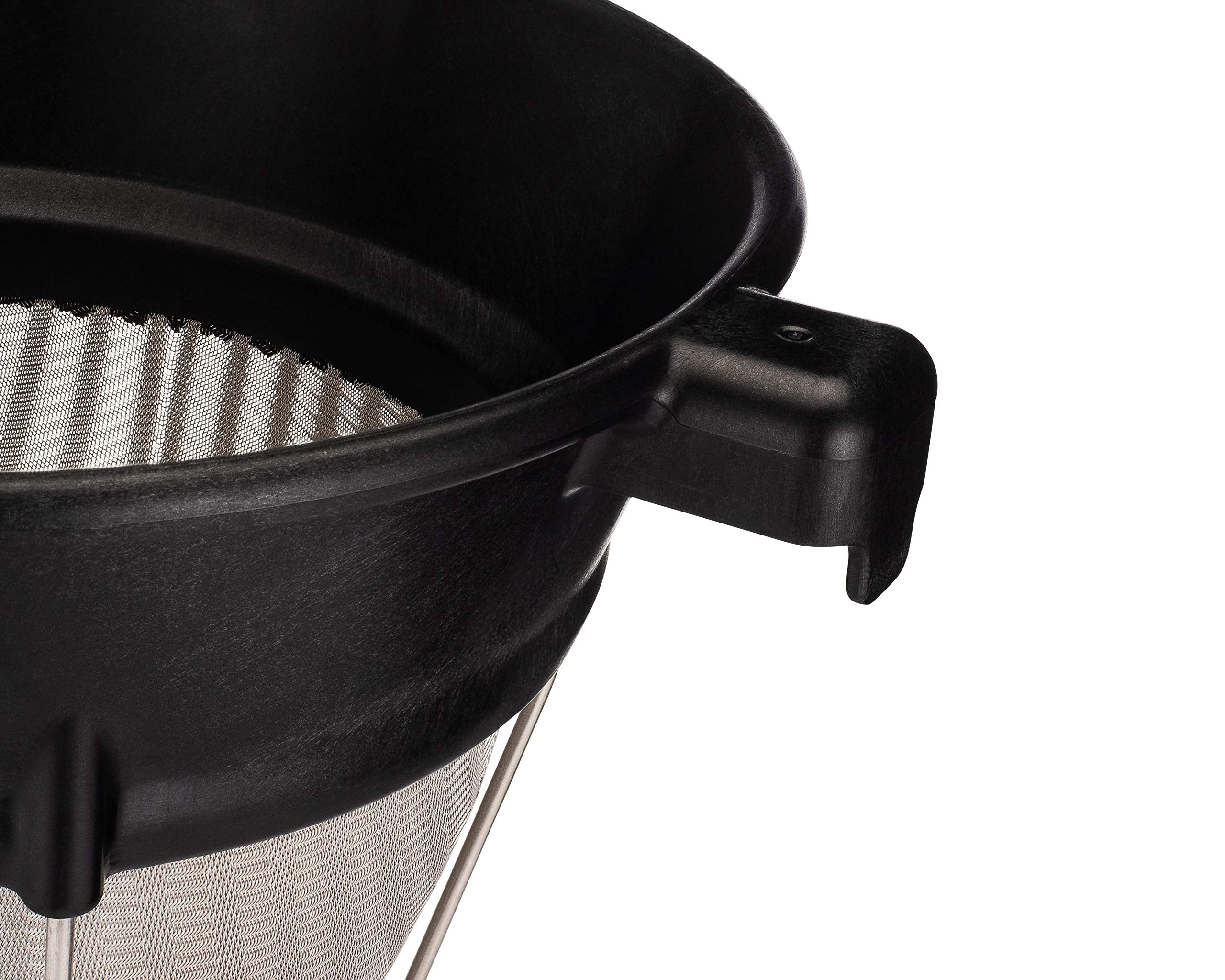 Matfer Bourgeat 017362 Exoglass Bouillon 10'' Boullon Strainer, Black