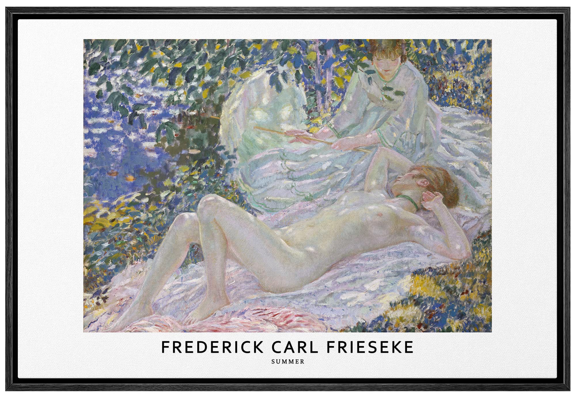 Wall26 Framed Canvas Print Wall Art Summer By Frederick Carl Frieseke Historic Classical Illustrations Fine Art Decorative Vinta
