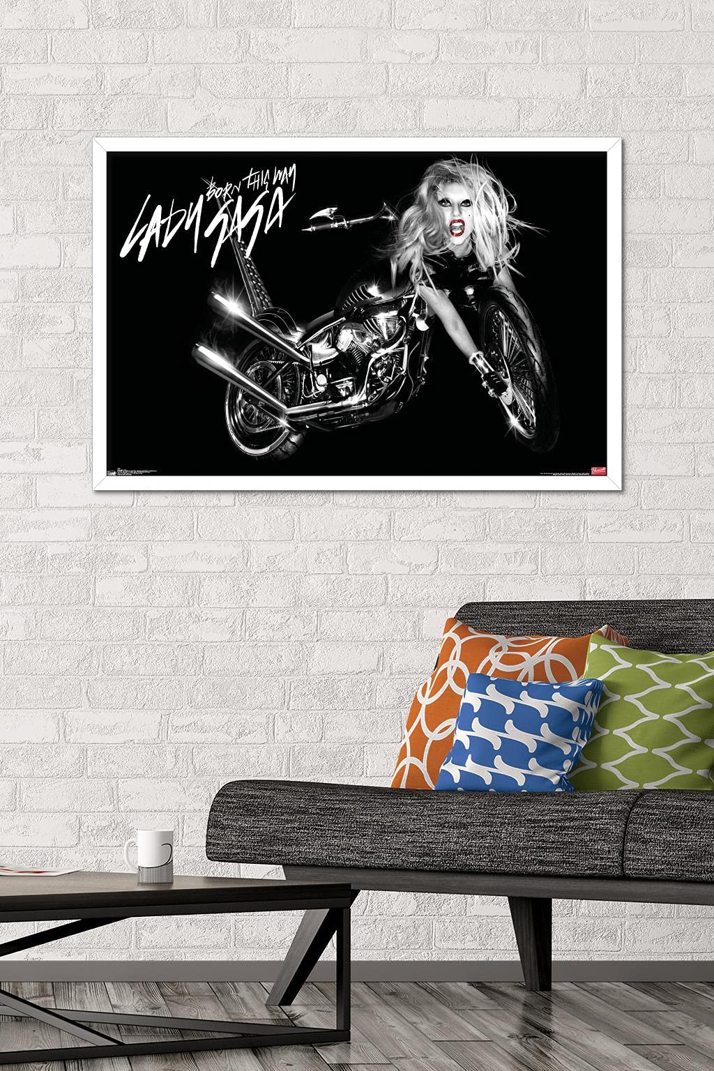 Trends International Lady Gaga - Cover Wall Poster, 22.375'' X 34'', White Framed Version