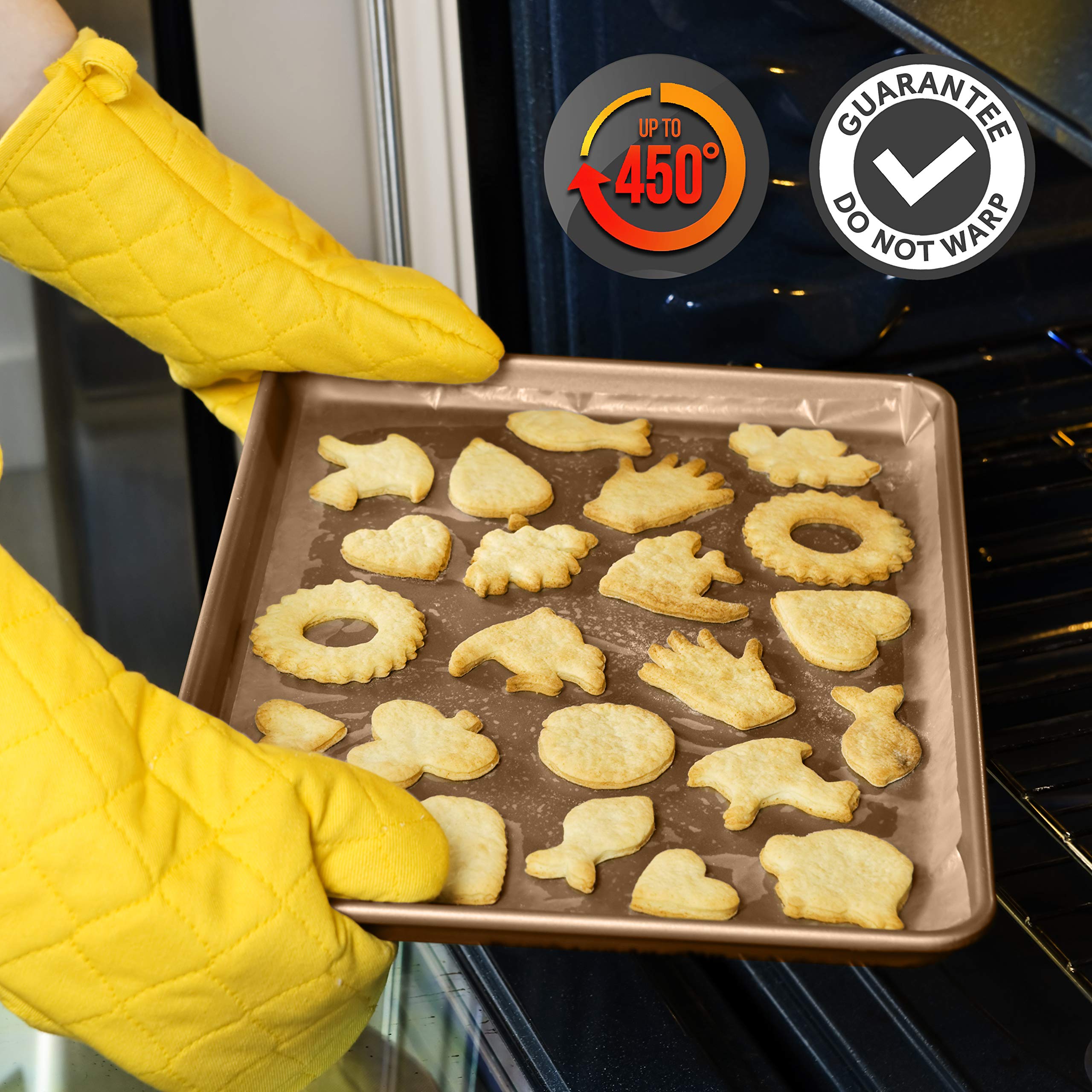 Nutrichef Nonstick Xl Cookie Sheet Baking Pan, Extra Large 22 Inch X 16 Inch, Carbon Steel Oven Baking Sheet For Cookies & Pastr