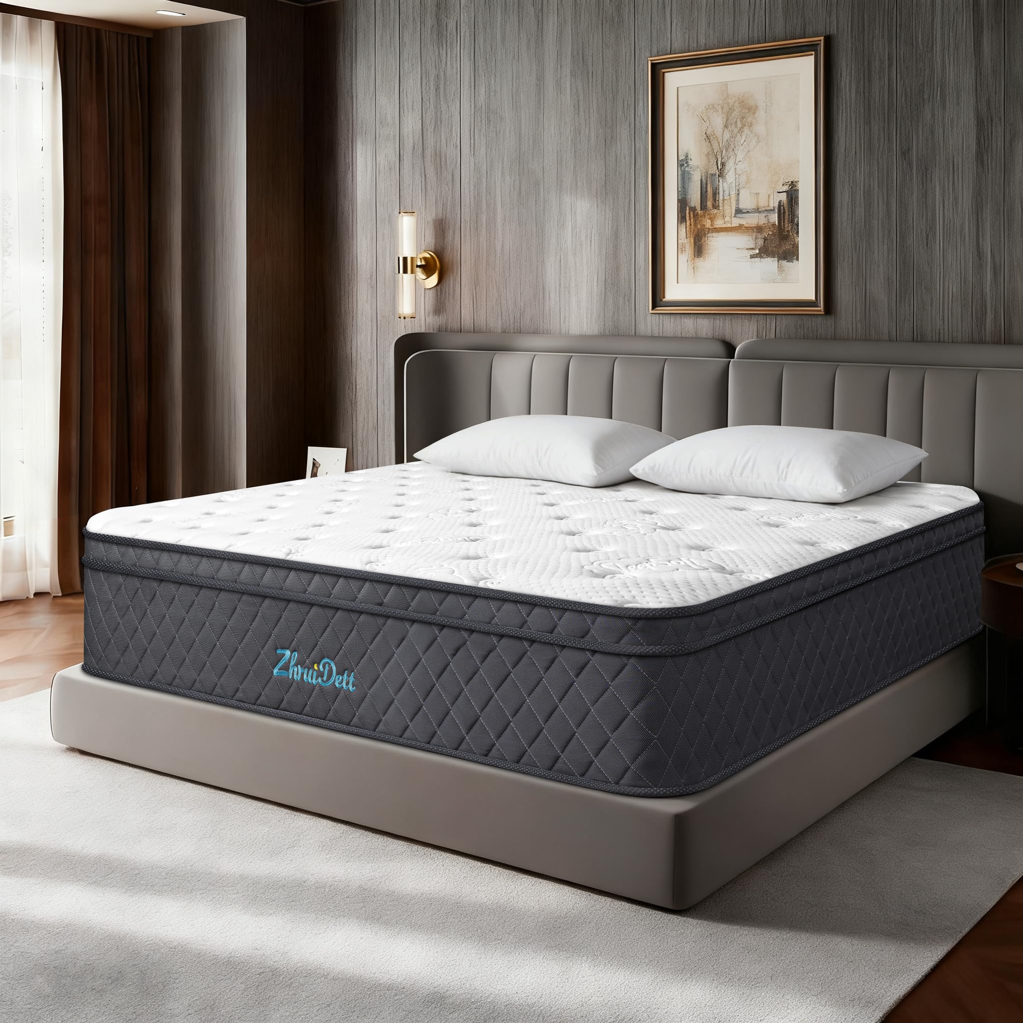 Twin Mattress 10 Inch Twin Size Mattresses Memory Foam Hybrid Bed Mattress For Silent Sleep With Pocket Spring Motion Isolation,