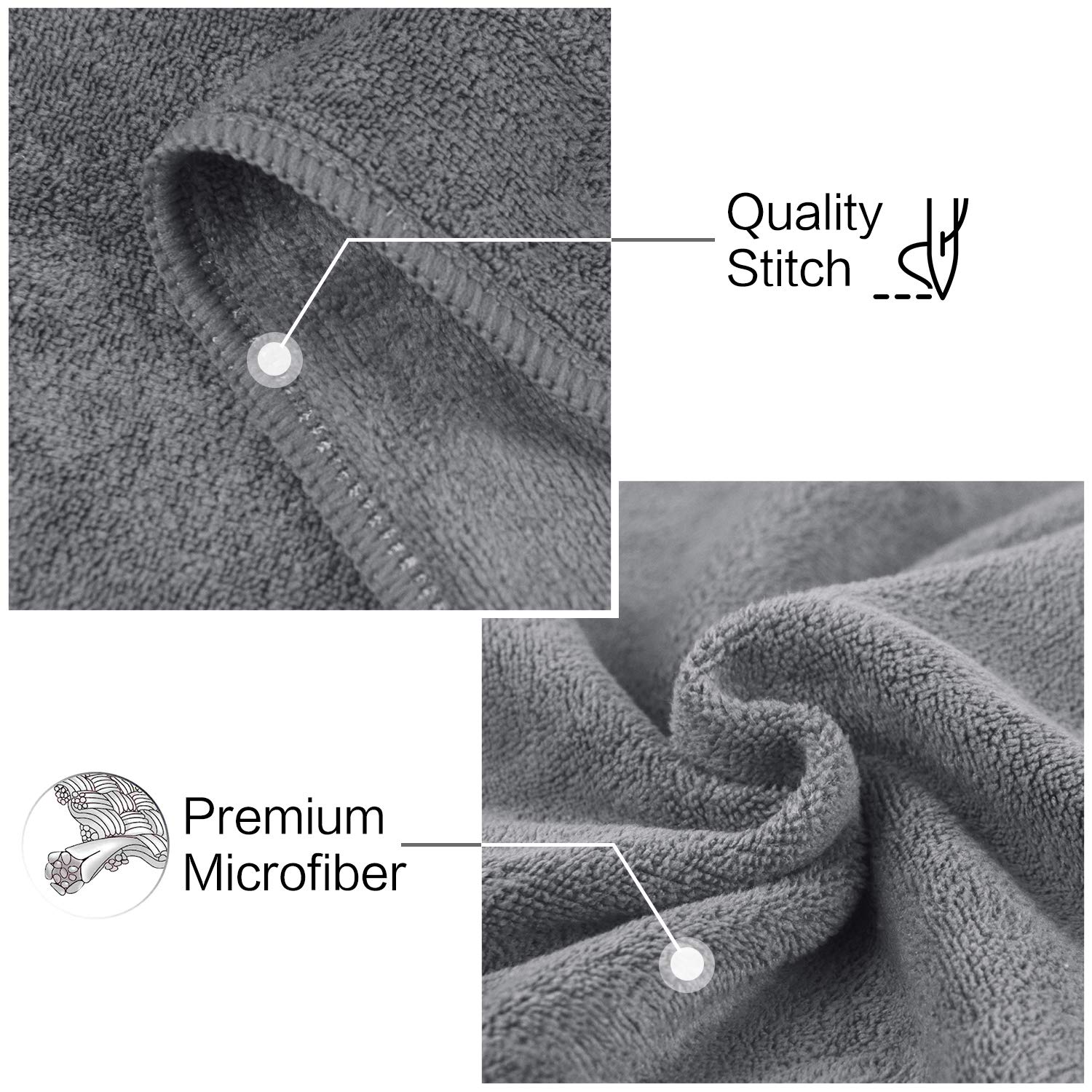 Sunland Microfiber Gym Bath Towel Ultra Soft Travel Camping Towel Super Absorbent Swimming Sport Towel For Adults And Children 2