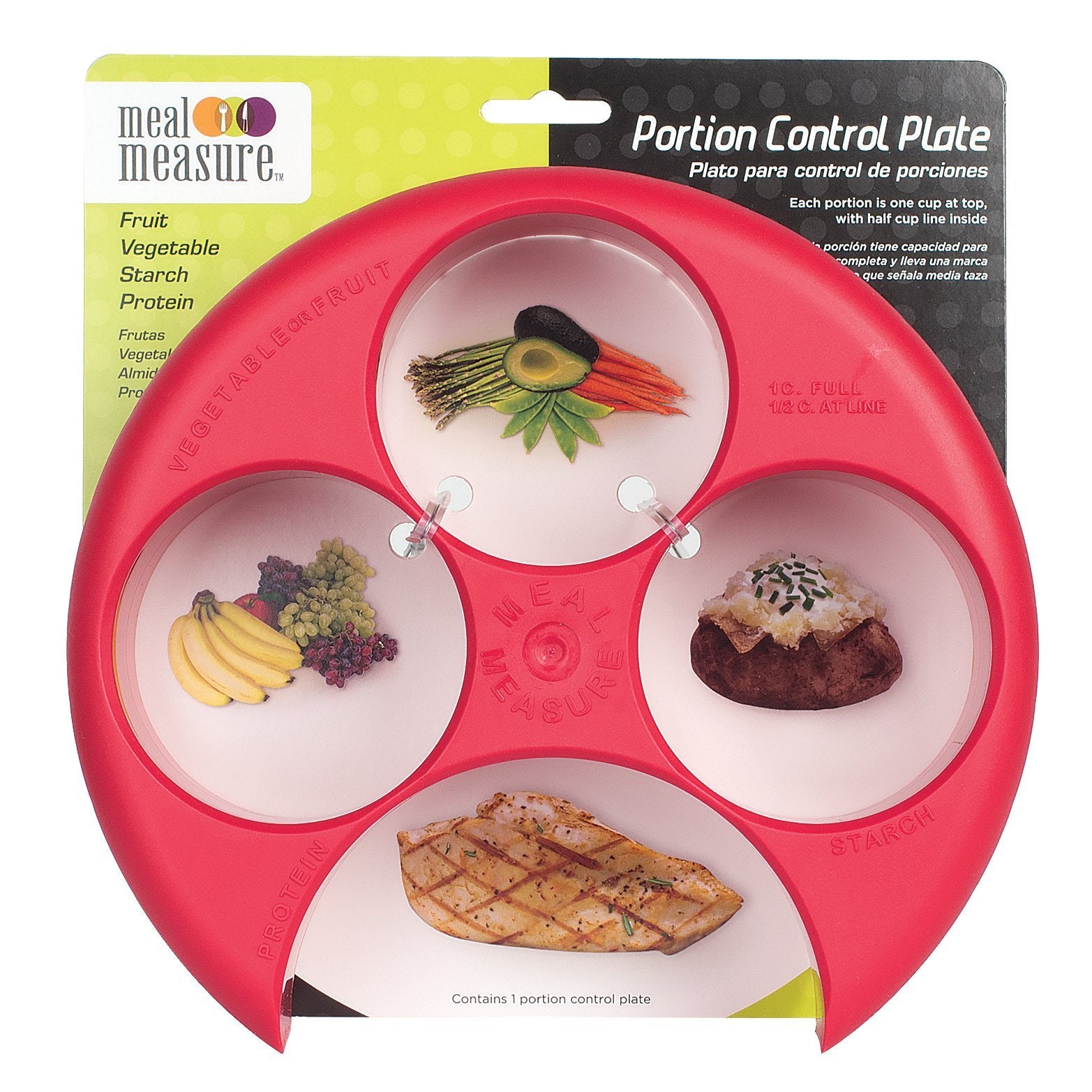 Ezy Dose (Blue) Meal Measure Portion Control/Weight Management Plate, 1 Count (Pack Of 1)