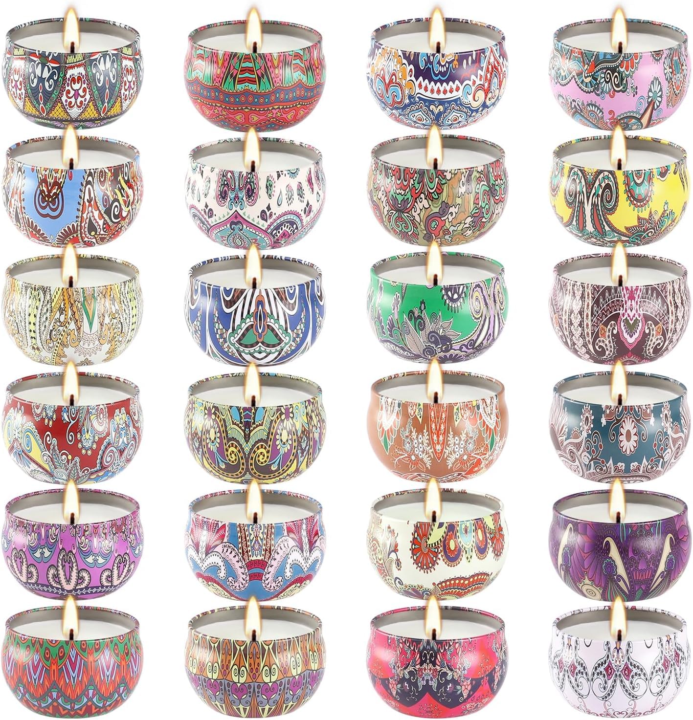 WPONSZU Scented Candles Gift Set, 2.5 oz Soy Wax Aromatherapy Candle for Home, Romantic Candles Gift for Mother Day Christmas Va