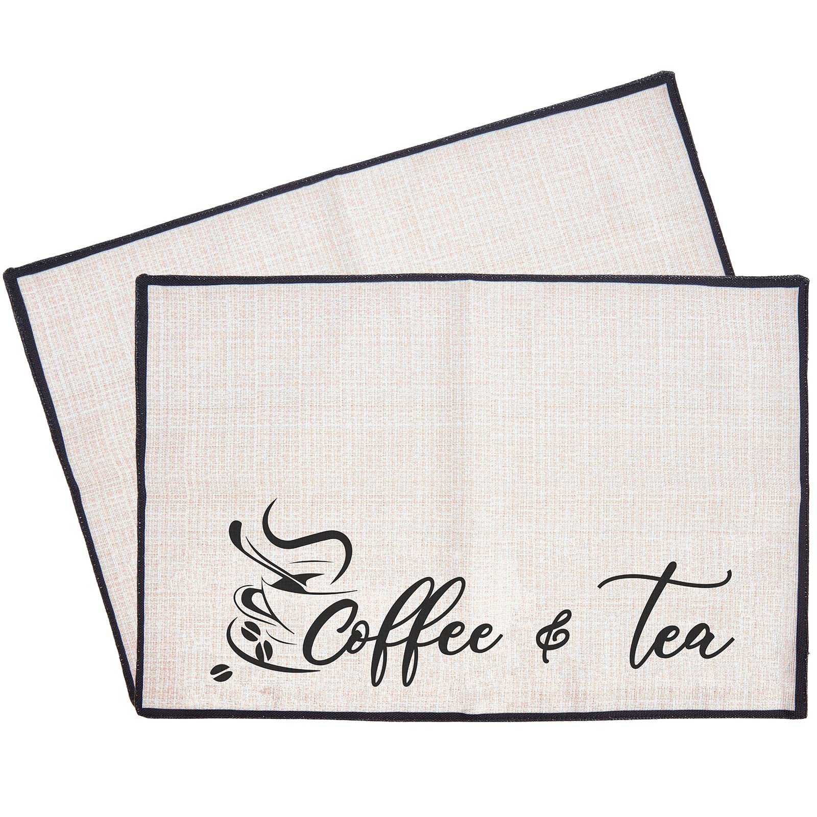 Craspire Coffee Bar Mat 2Pcs Coffee Maker Mat For Coffee Machine, 20   X 14    Burlap Placemat With Fabric Backing Coffee Mat Co