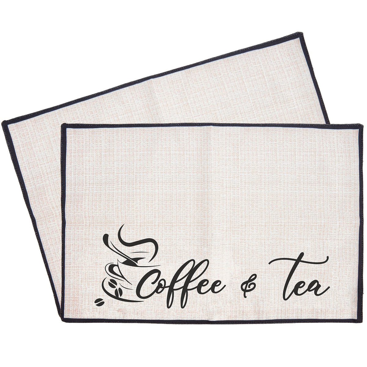 Craspire Coffee Bar Mat 2Pcs Coffee Maker Mat For Coffee Machine, 20   X 14    Burlap Placemat With Fabric Backing Coffee Mat Co