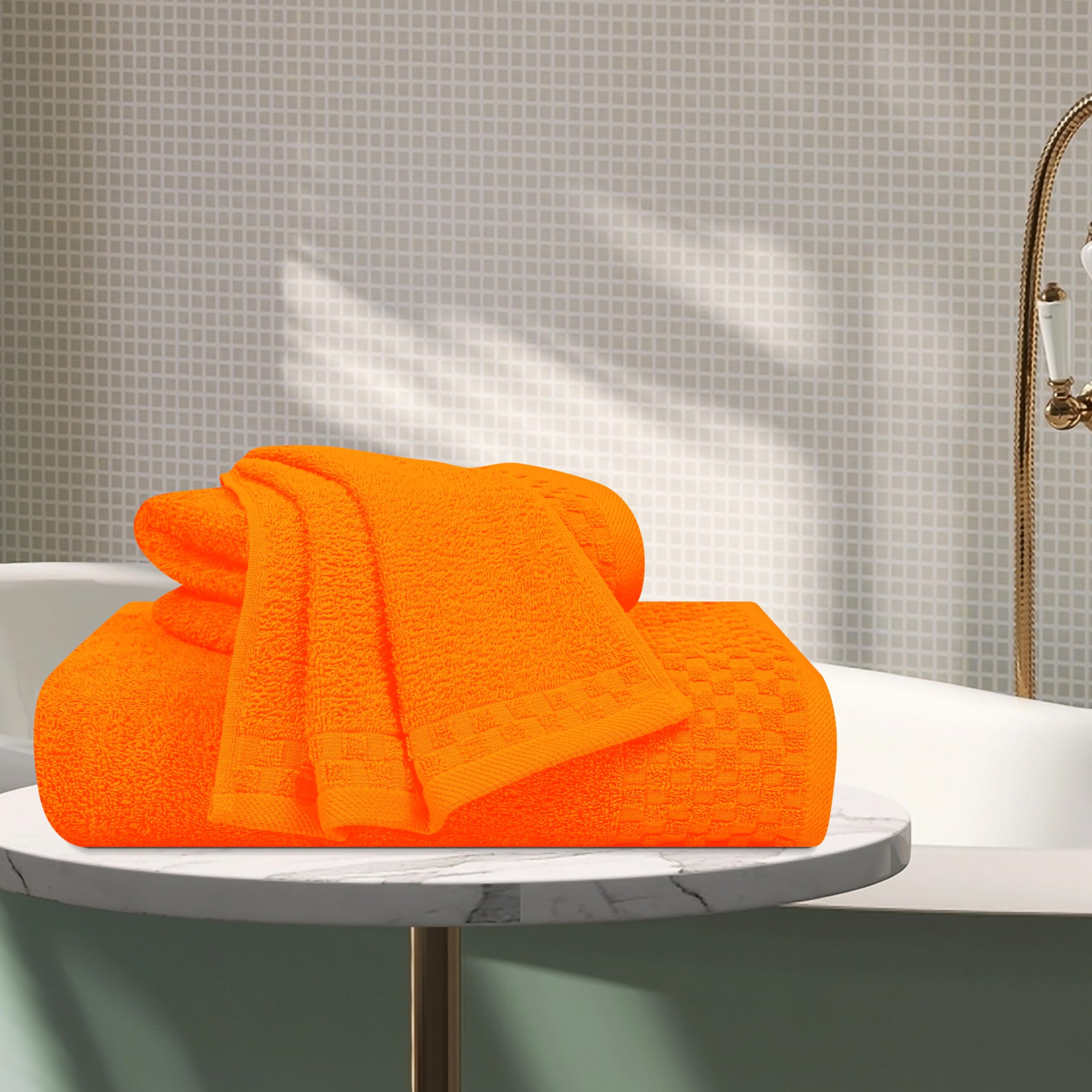 Myown Ultra Soft 3 Pack Cotton Towel Set, Contains A Bath Towels 28X55 Inch, A Hand Towels 16X24 Inch & A Wash Coths 12X12 Inch,
