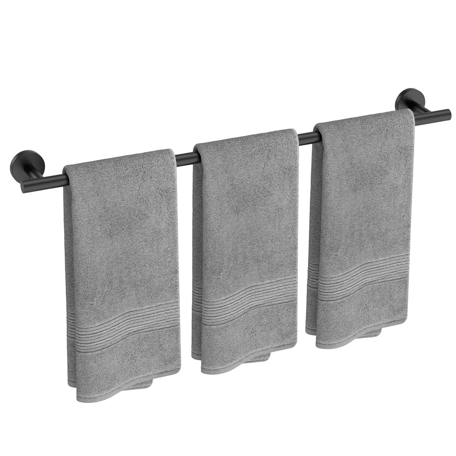 USHOWER 32-Inch Bath Towel Bar - Durable SUS304 Stainless Steel, Matte Black, Modern Style, Total Length 35-Inch, Model B08LB1FX1Z