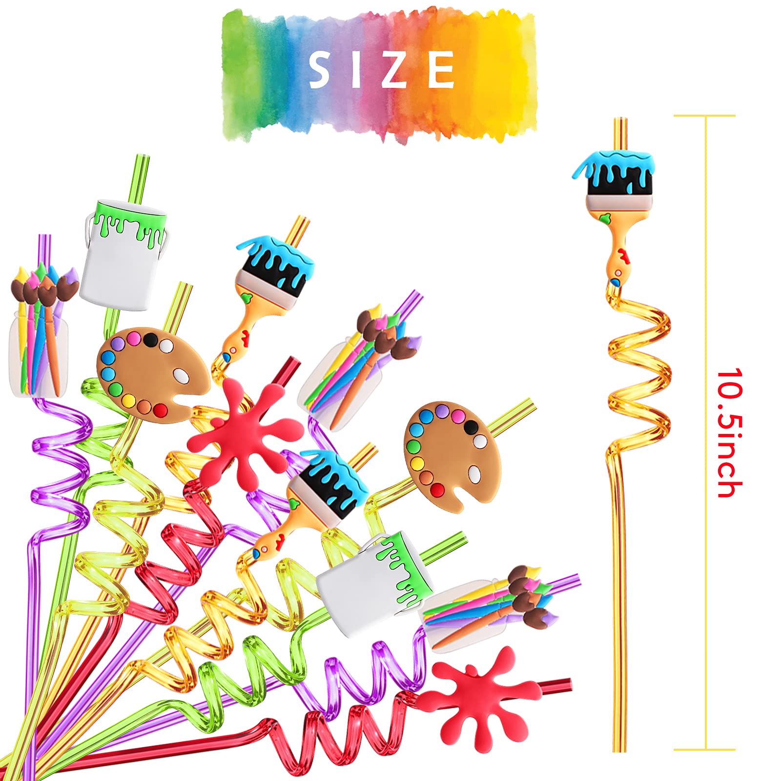 25 Reusable Art Painting Straws For Sip And Paint Brushes Birthday Party Supplies Decorations Favors,Welcome Back To School Part