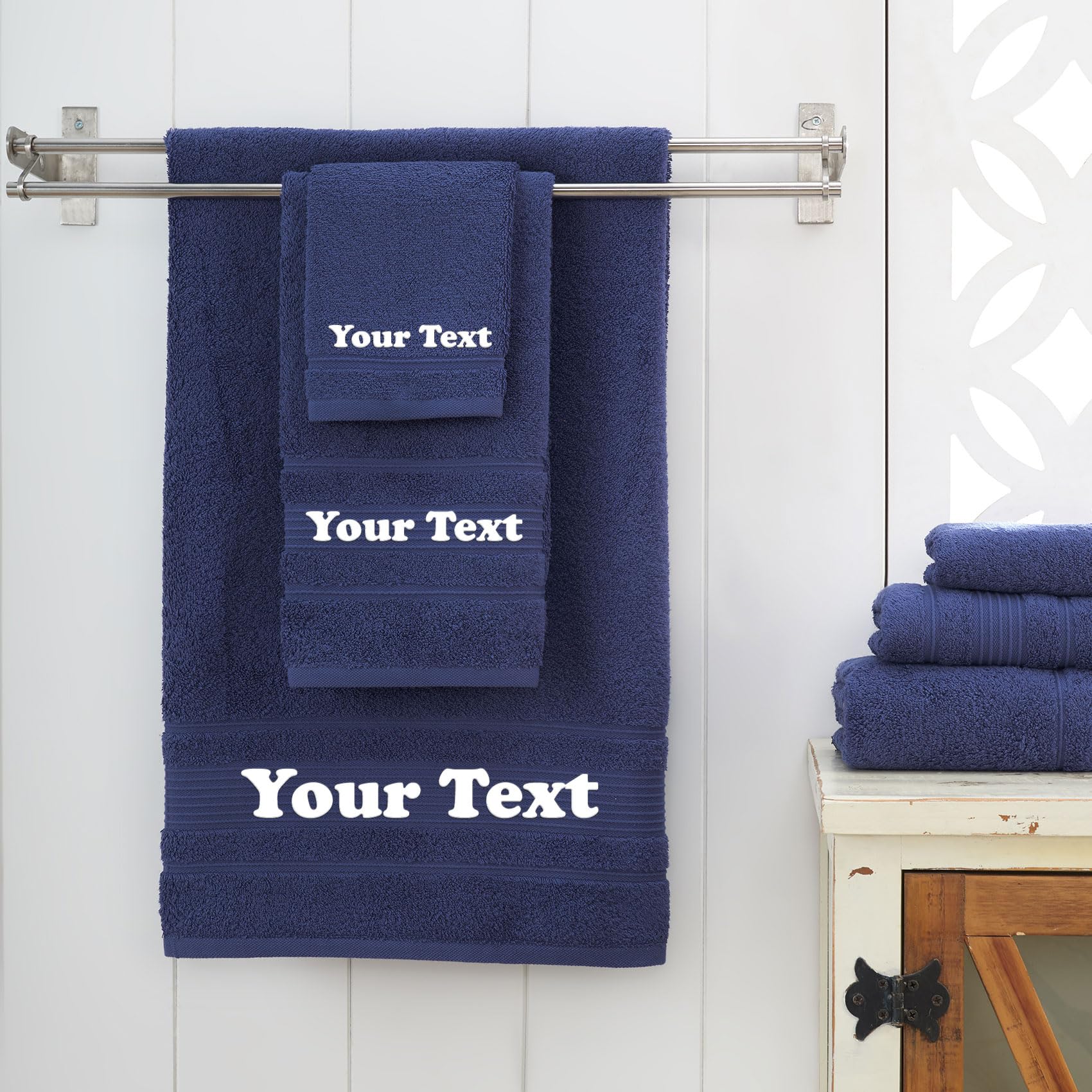 Personalize Your Towels With Custom Embroidery: Names, Monograms, And Initials. Perfect For Kids, Adults, Pool, Travel, Gifts 3-