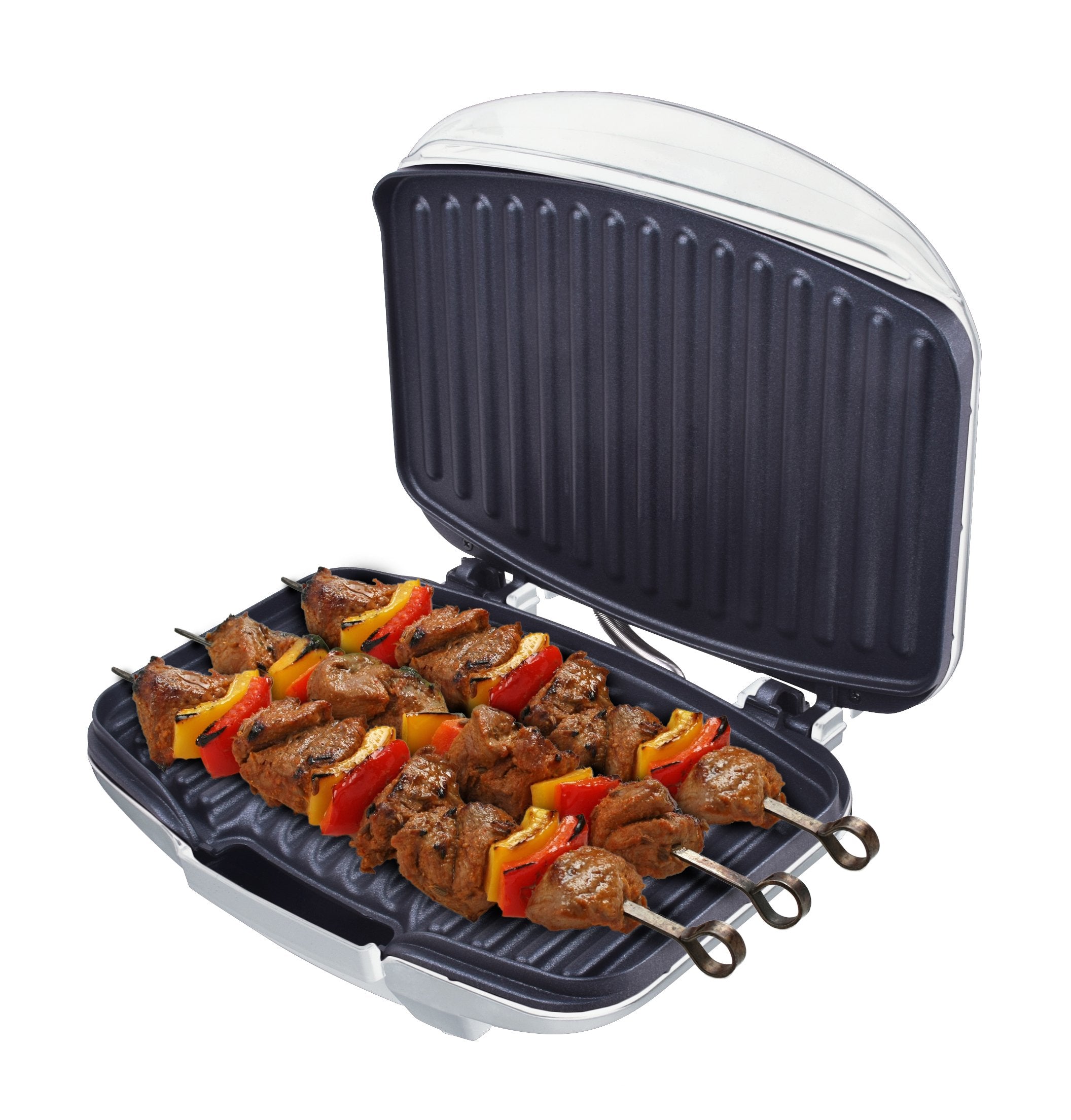 Courant Contact Grill, Panini Press Grill, 4 Servings Indoor Grill Champ, White (Ccg-5681)