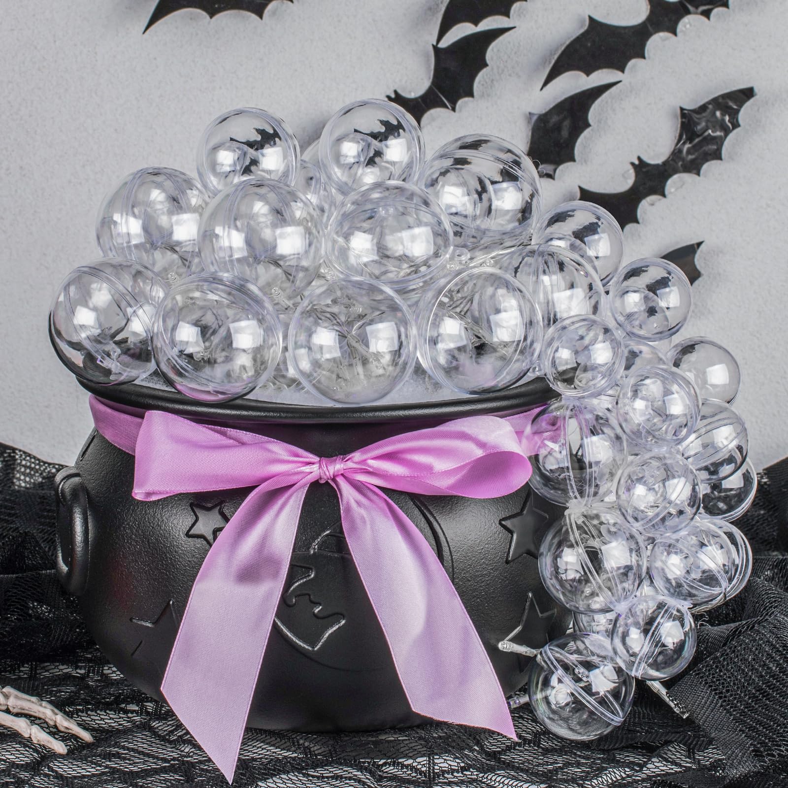 Halloween Decorations Indoor,Black Witches Cauldron,Halloween Party Decorations,Plastic Cauldron Pot,Bubble Witch Cauldron Diy S