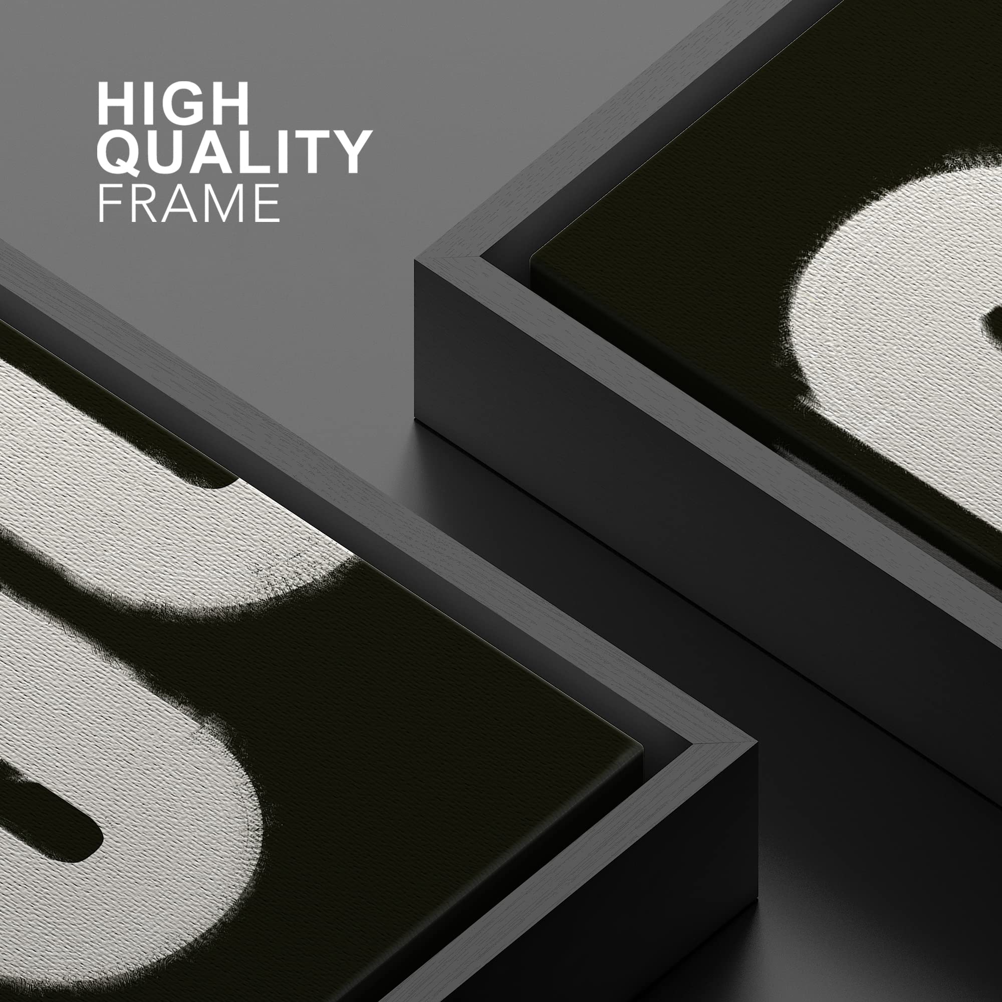 Signwin Framed Canvas Print Wall Art Grayscale Geometric Loop Pattern Abstract Shapes Illustrations Modern Art Minimal Relax/Cal