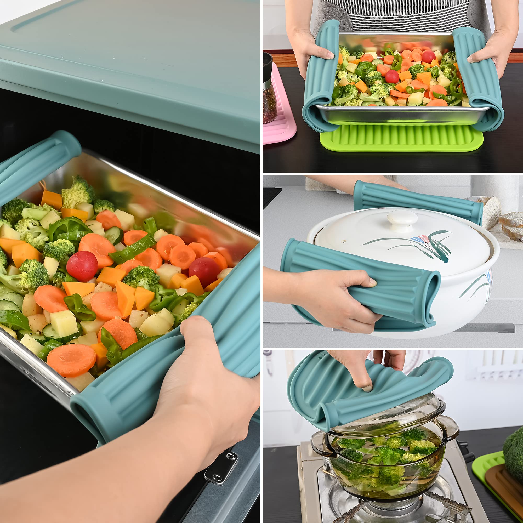 Nstezrne Trivets For Hot Dishes, Hot Pads For Kitchen Silicone Trivet Dish Mat, Trivets For Hot Pots And Pans, Multi Purpose Hea