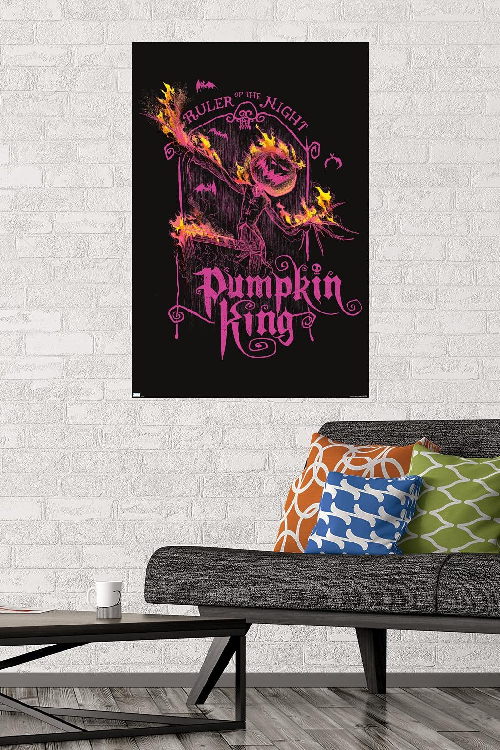 Trends International Disney Tim Burton'S The Nightmare Before Christmas-Ruler Neon Wall Poster, 22.375'' X 34'', Unframed Versio