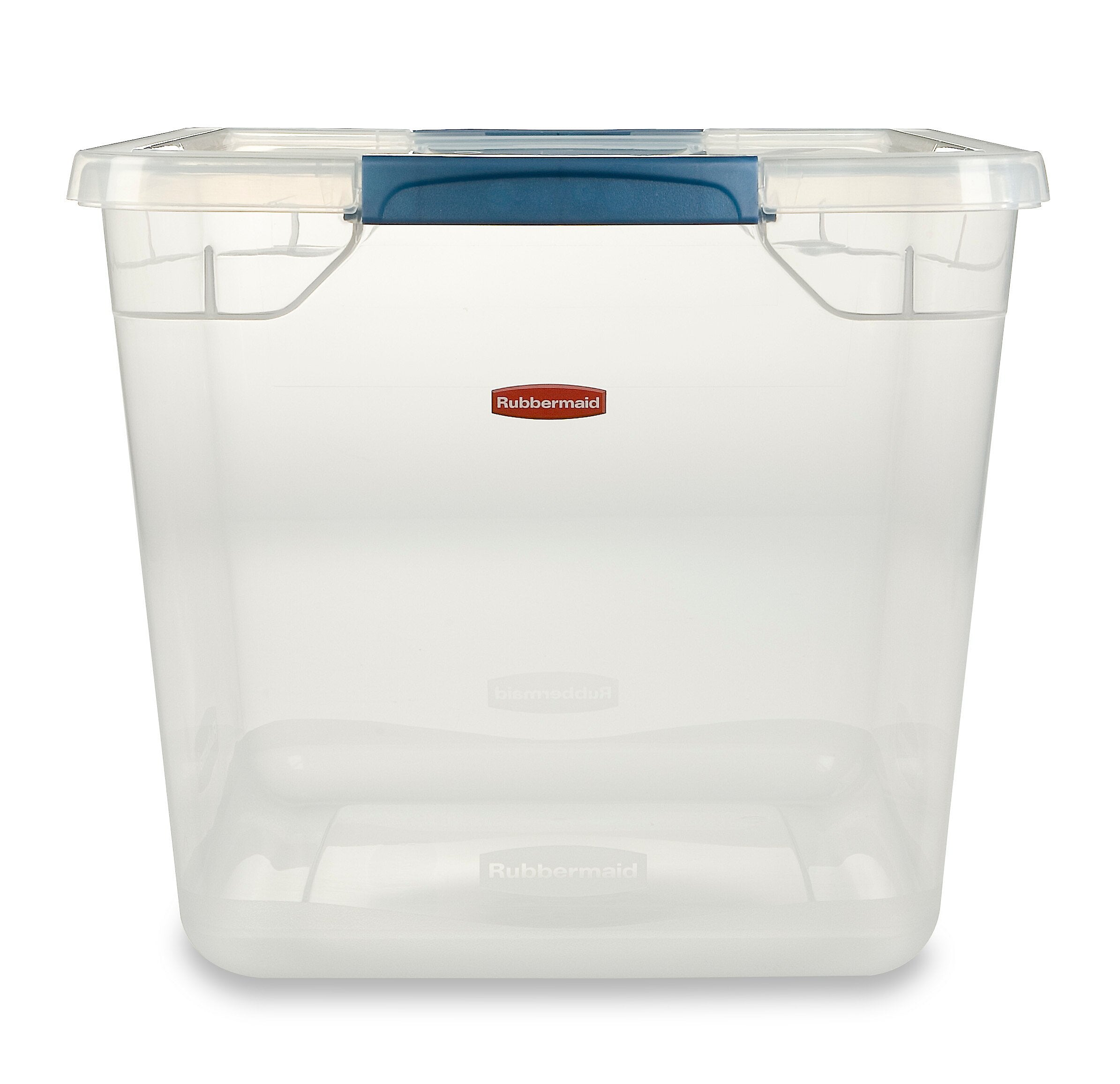 Rubbermaid Clever Store Latching Storage Tote Container, Clear, 30-Qt (Fg3Q2500Clmcb)