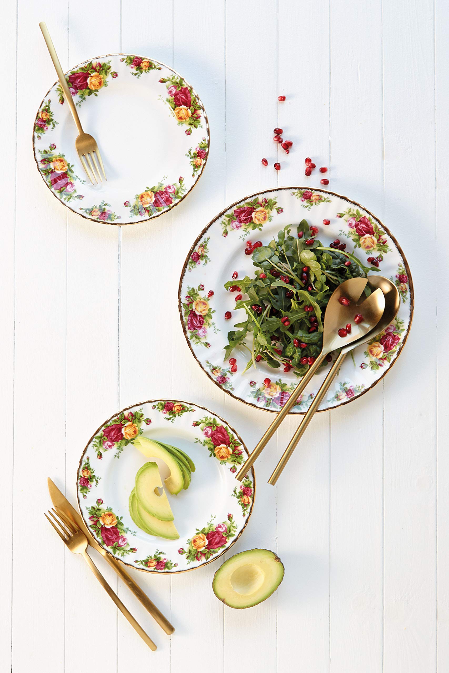 Royal Albert Old Country Roses Set Of 4 Salad Plates, 8'', Multi