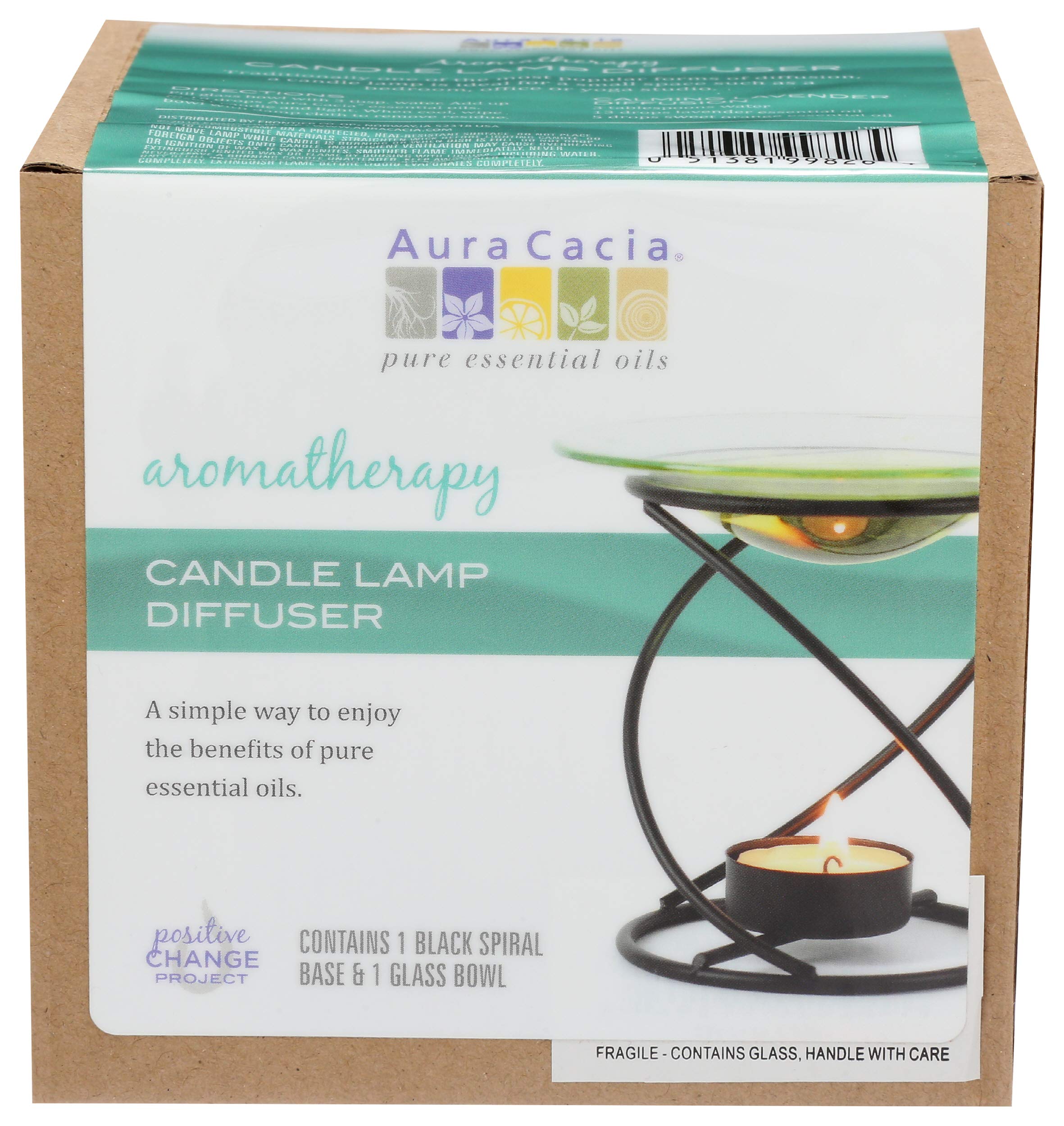 Aura Cacia Spiral Candle Lamp (Black)