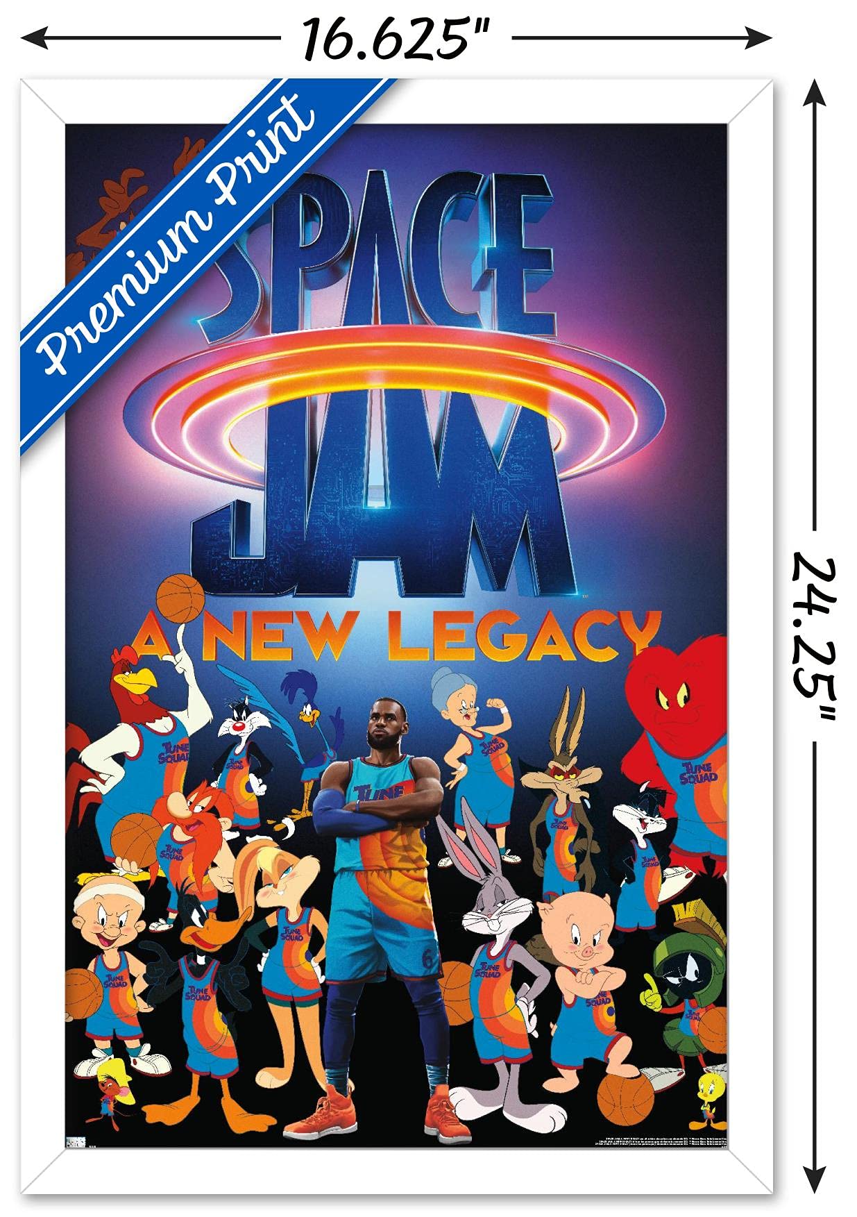 Trends International Space Jam: A New Legacy - Team Wall Poster, 14.725'' X 22.375'', White Framed Version