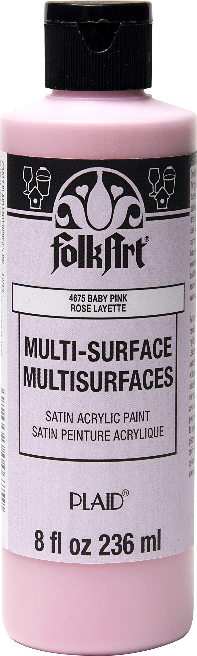 FolkArt Multi-Surface Acrylic craft Paint, 8 oz, Baby Pink