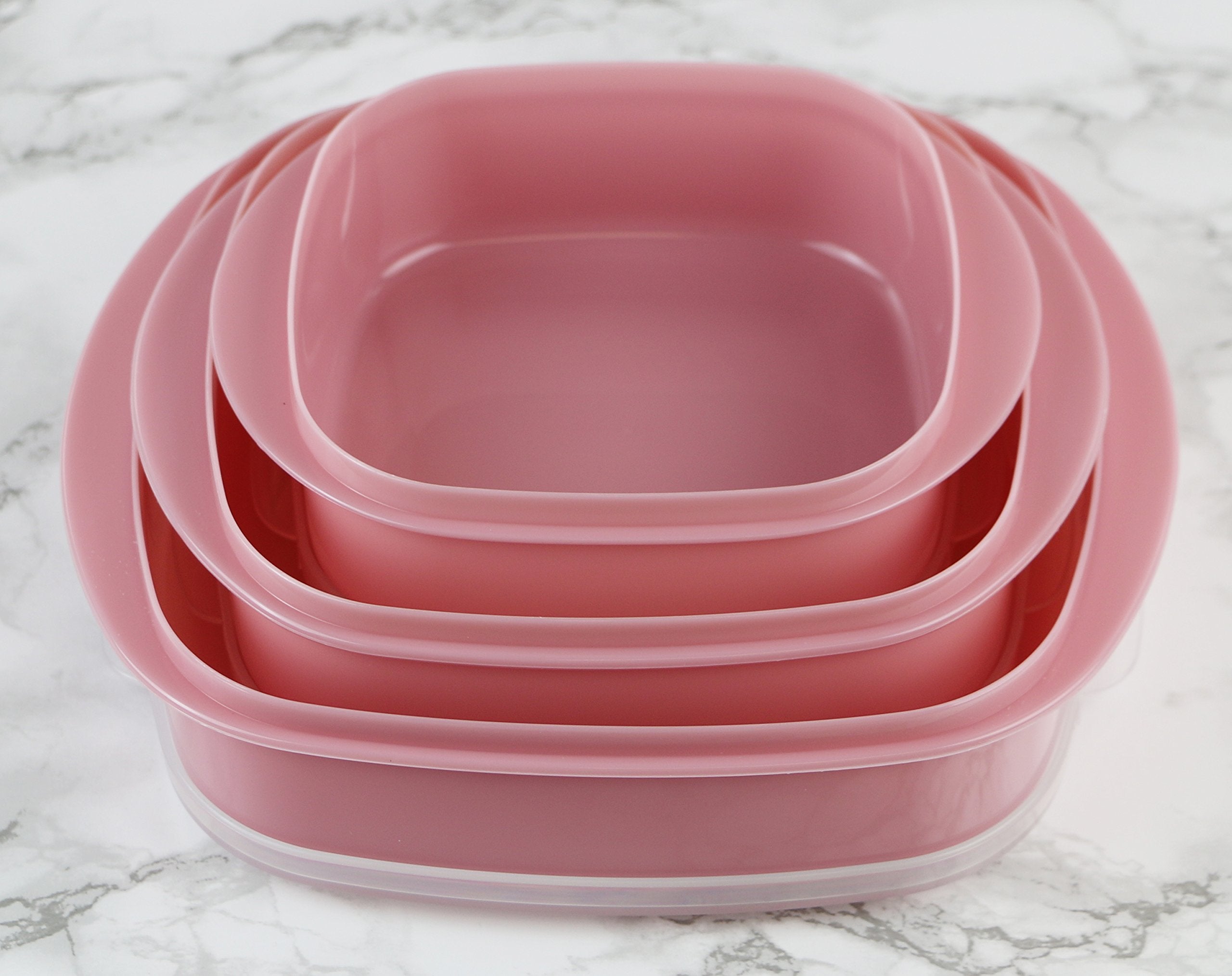 Reston Lloyd Microwave Storage, Adjustable Vent on Lids Cookware Set, Multiple Sizes, Pink