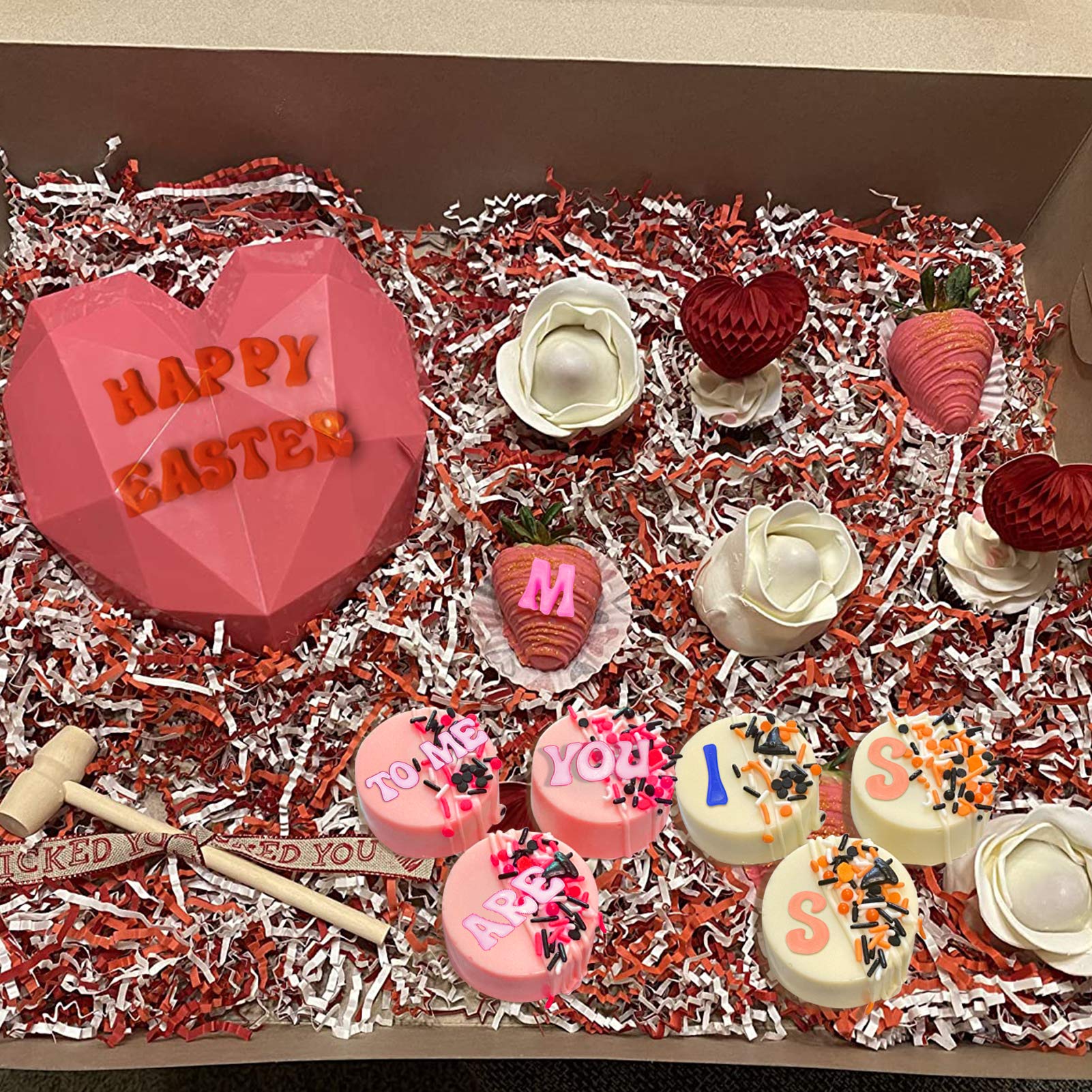 Mity Rain 3Pcs Letter Molds For Chocolate Covered Strawberries, Silicone Uppercase Lowercase Alphabet Number Fondant Mold For Ma