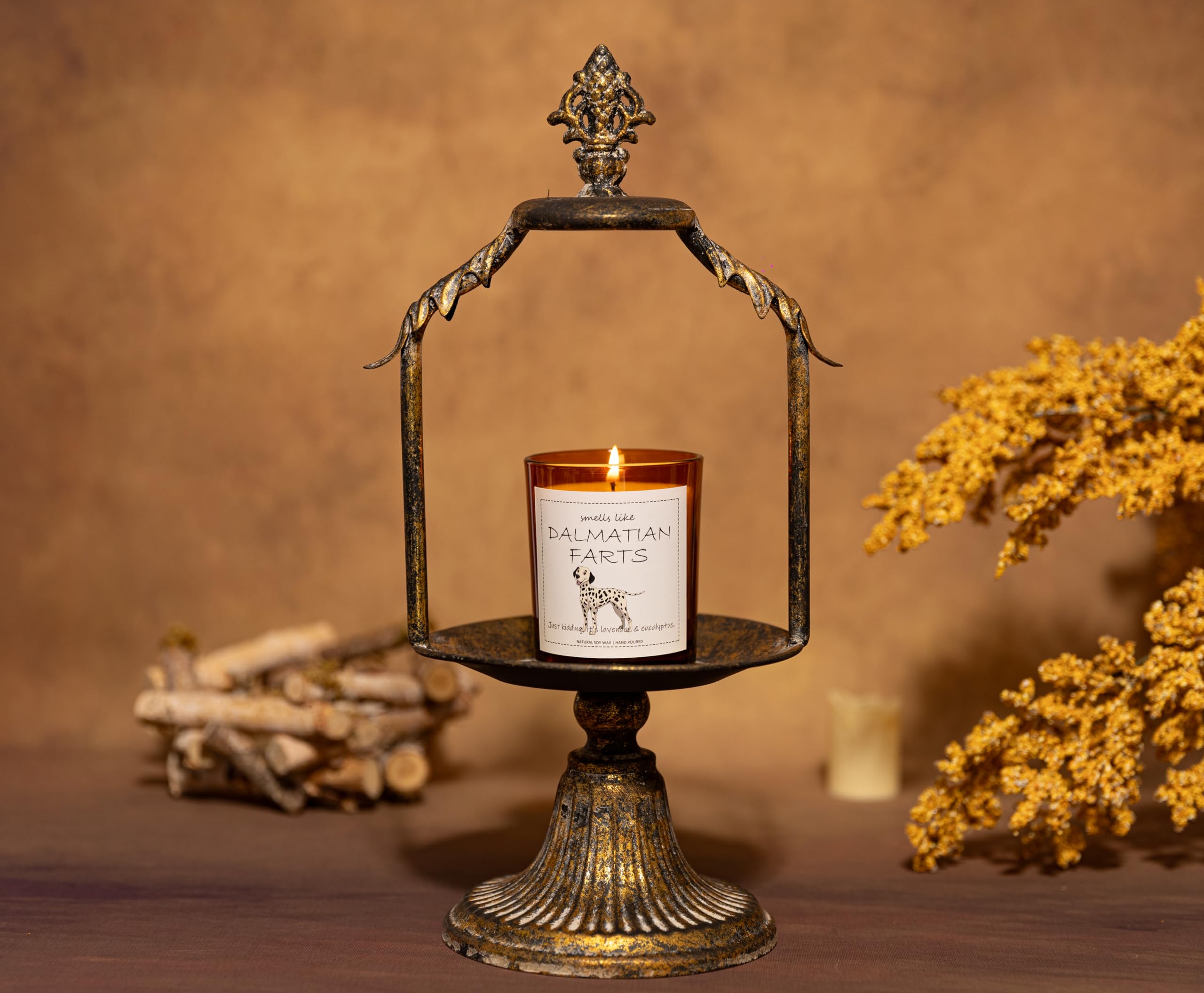 Dalmatian Gifts & Decor, Dog Mom Gifts for Women, Smells Like Dalmatian Farts Candle - Lavender & Eucalyptus, Crafted by Natural