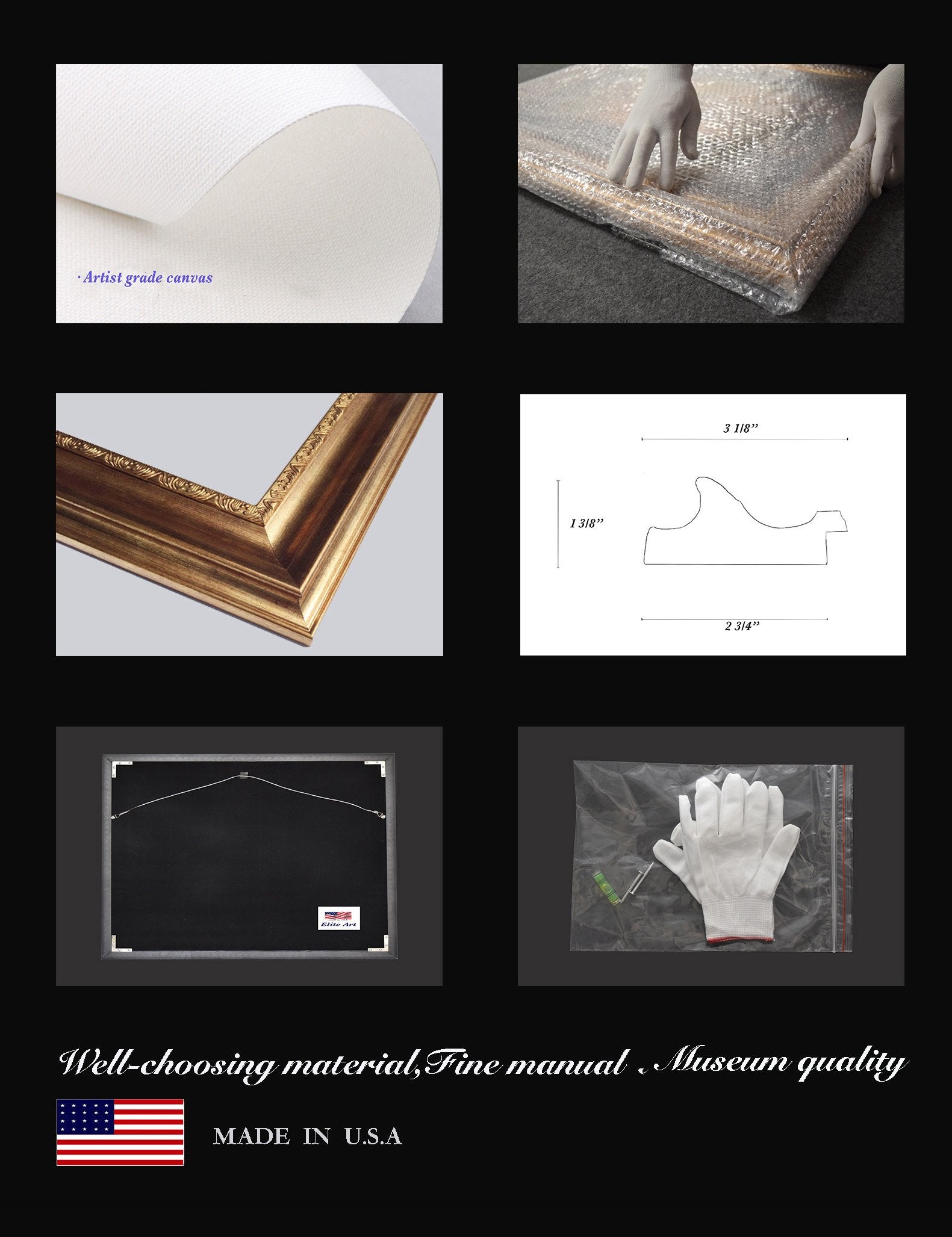 Eliteart- Napoleon Crossing The Alps By Jacques-Louis David Oil Painting Reproduction Giclee Wall Art Canvas Prints-Framed Size: