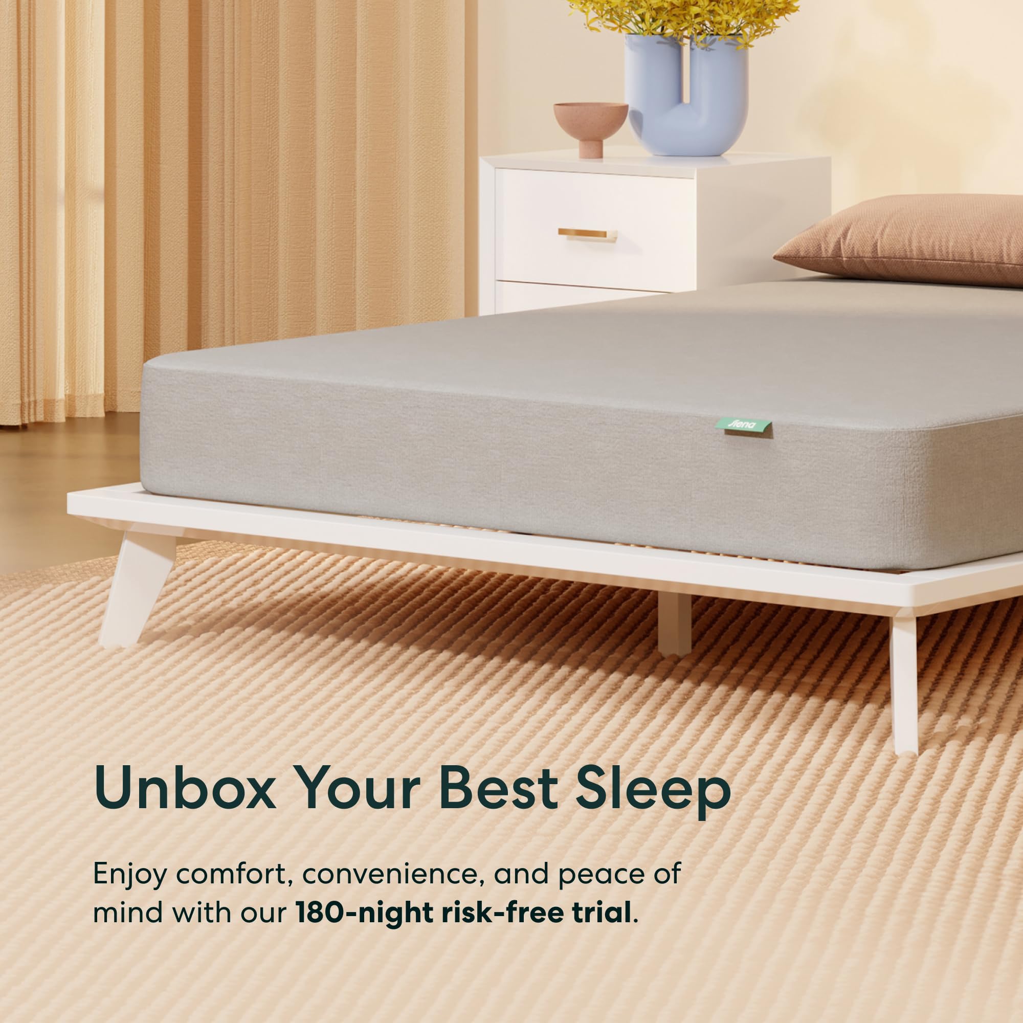 Siena 8    Twin Xl Gel Memory Foam Mattress - Medium Firm - 180 Night Trial - Premium Pressure-Relieving Layers - 10 Year Manufa