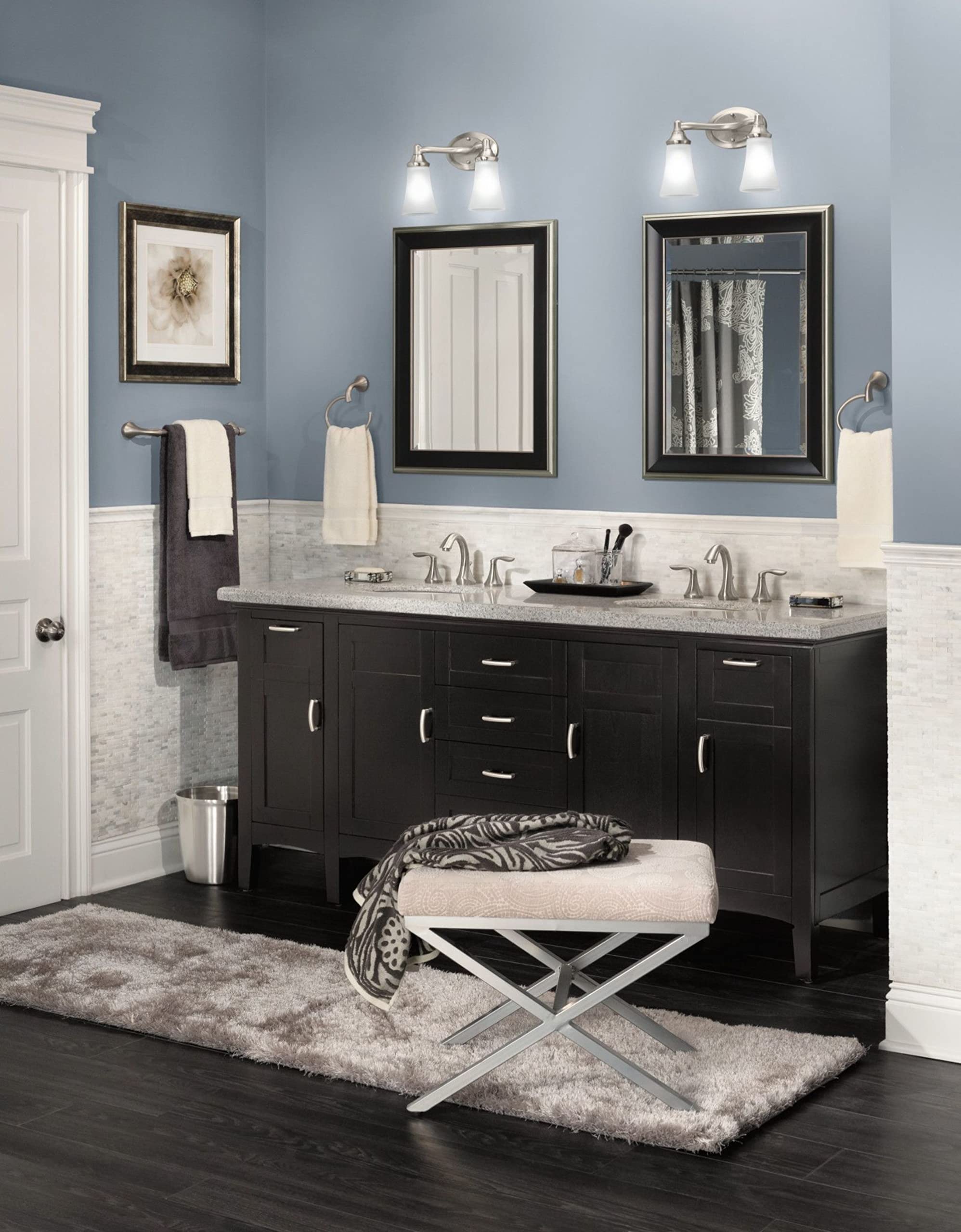 Moen YB2824BN Eva Collection 24-Inch Bathroom Single Towel Bar  Brushed Nickel