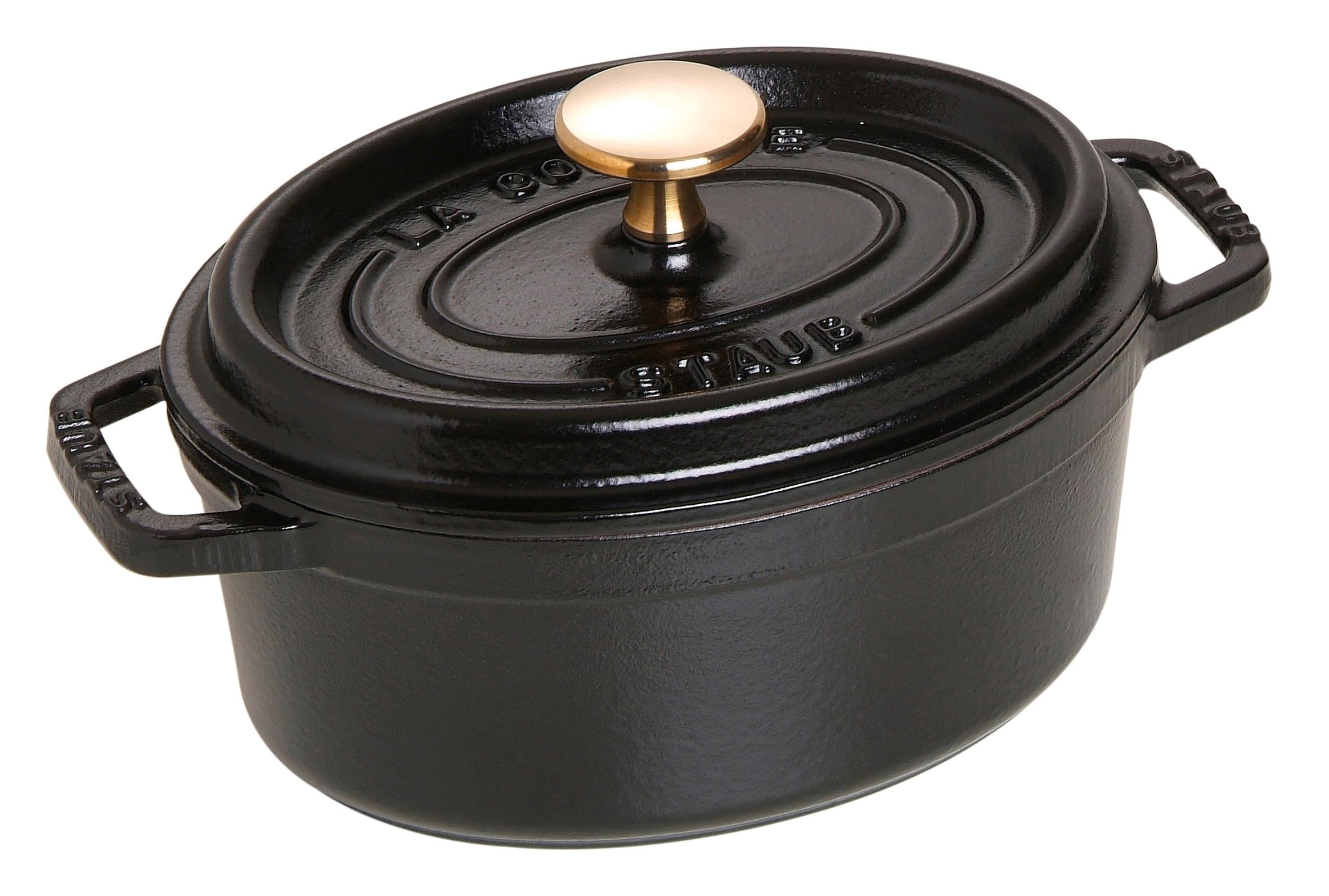 STAUB 40509482 Pico Cocotte, Oval, 6.7 inches (17 cm), Black, Enameled