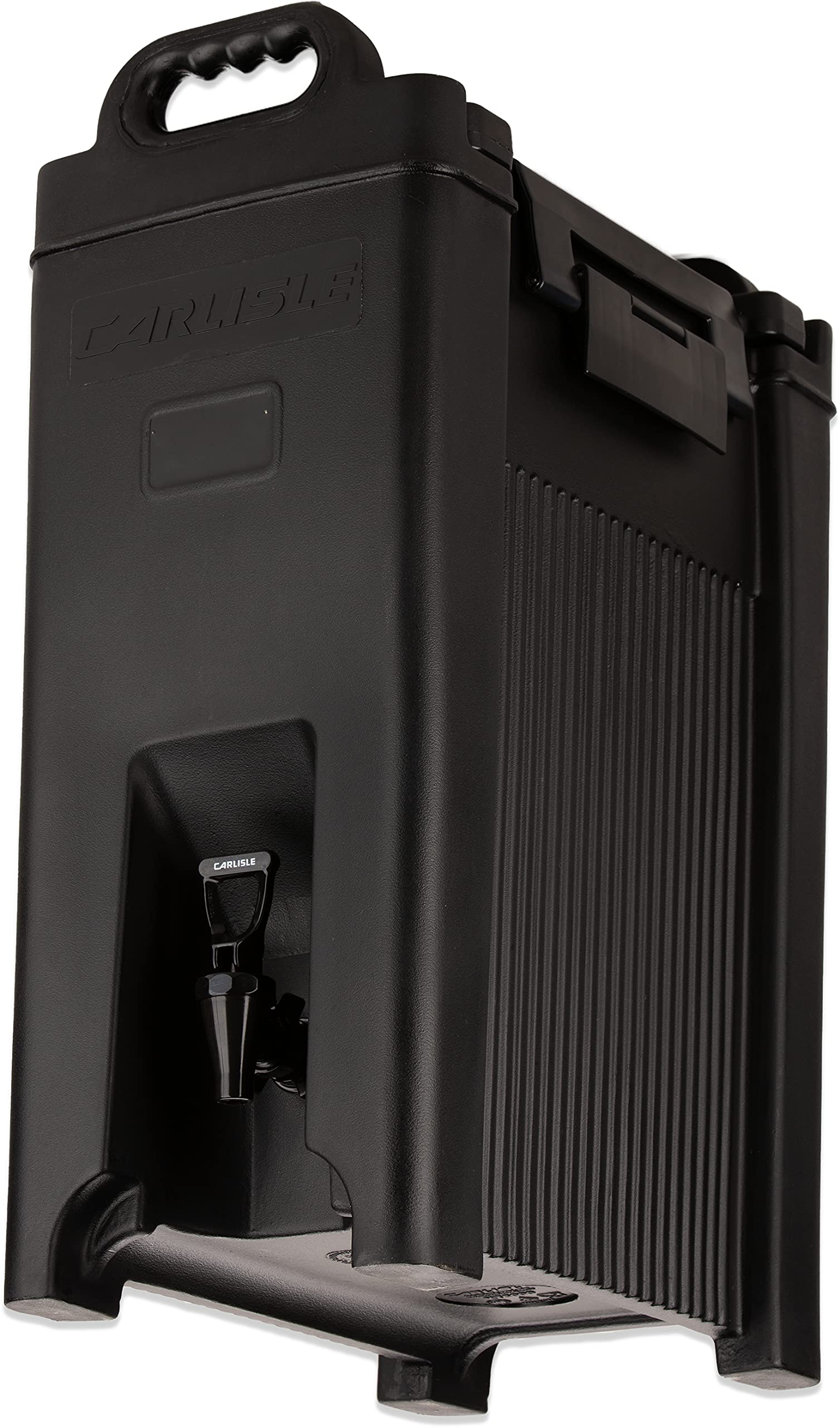 Carlisle FoodService Products Cateraide Insulated Beverage Server with Spigot for Dispensing Hot and Cold Drink Beverages  Plastic  5 Gallons  Black