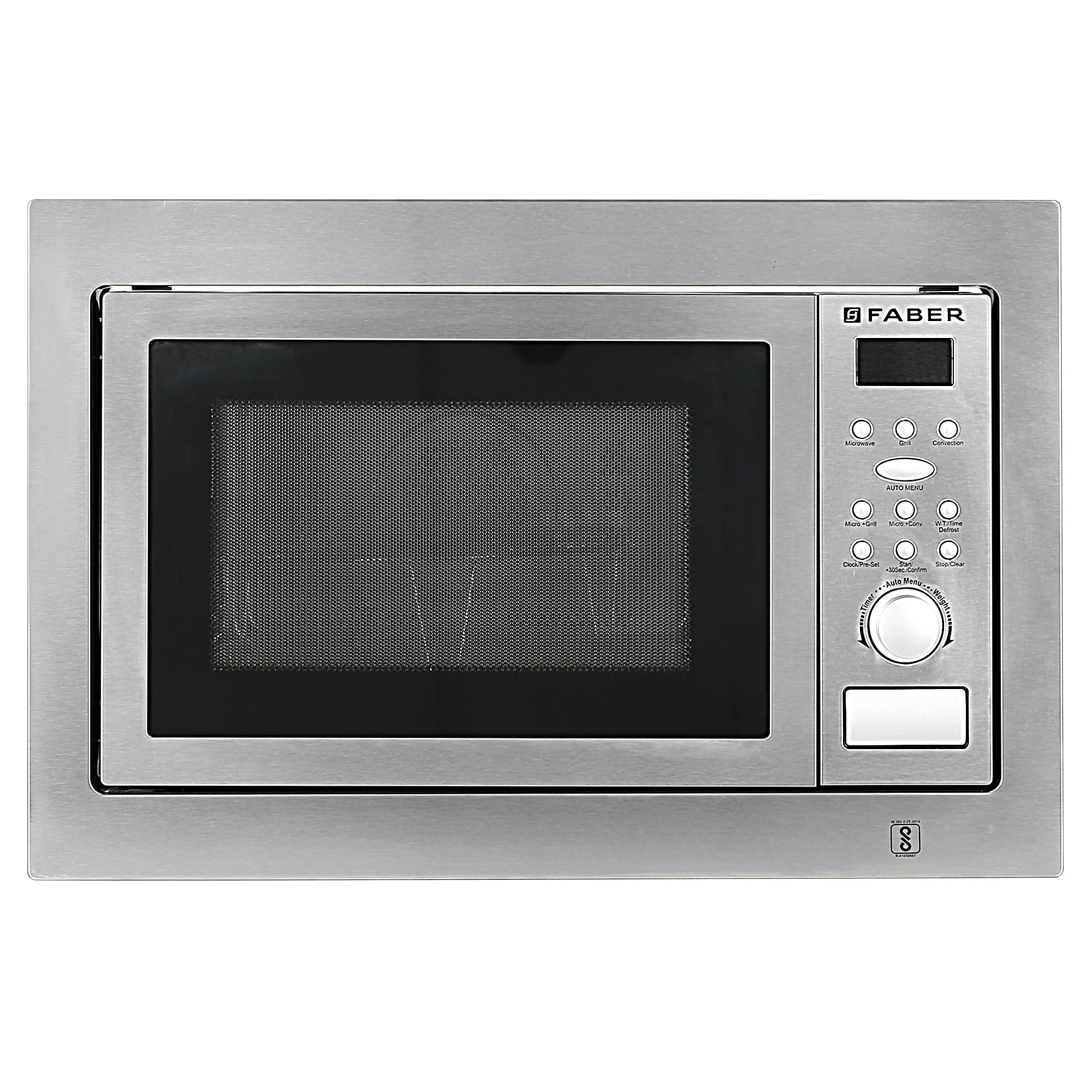 Faber 25L Microwave Oven | Grill,Convection, Defrost | 10 Auto Menus | Speedy & Multi-Stage & Combination Cooking| Child Lock| E