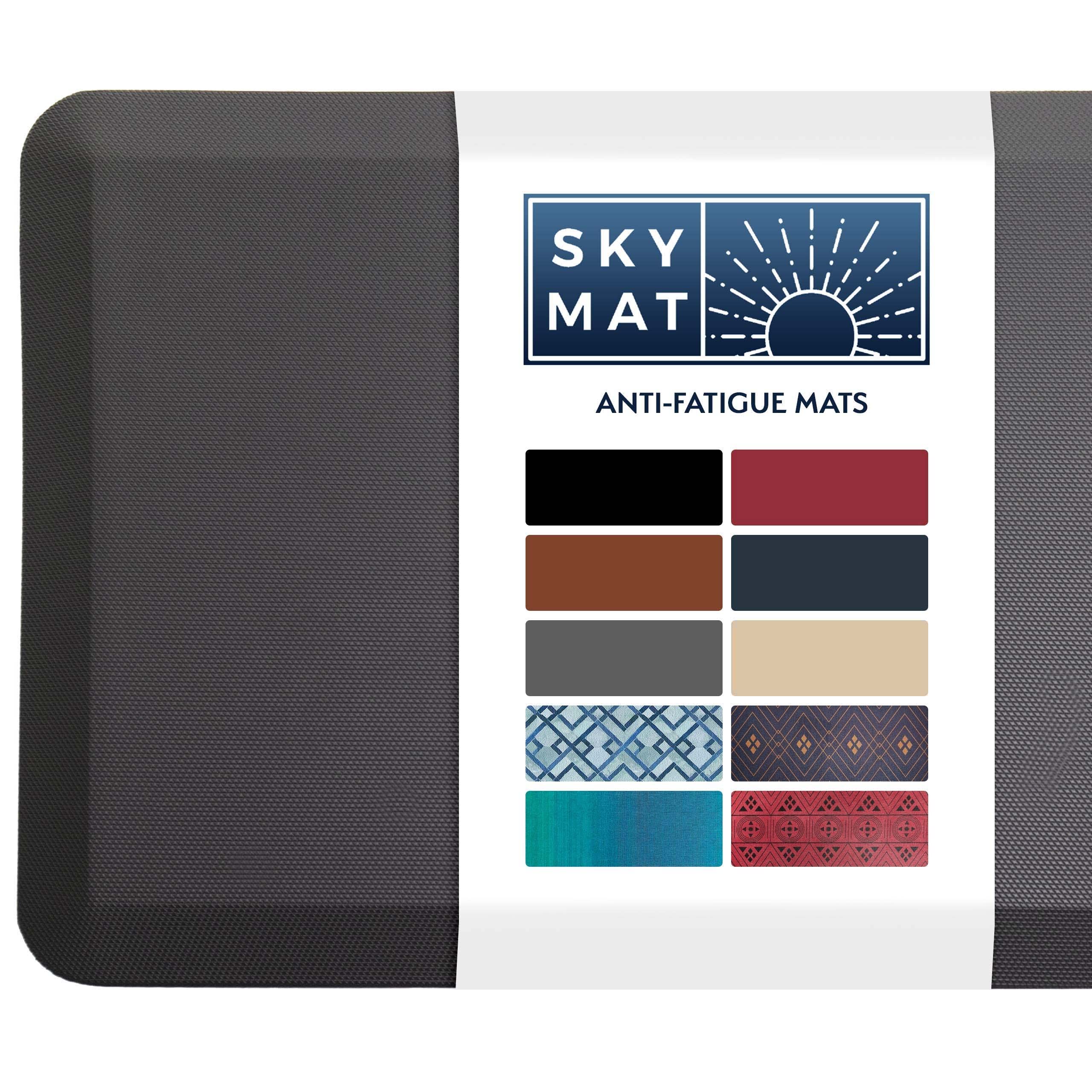 Sky Solutions Anti Fatigue Mat - 3/4 Cushioned Kitchen Rug And Standing Desk Mat & Garage - Non Slip, Waterproof And Stain Res