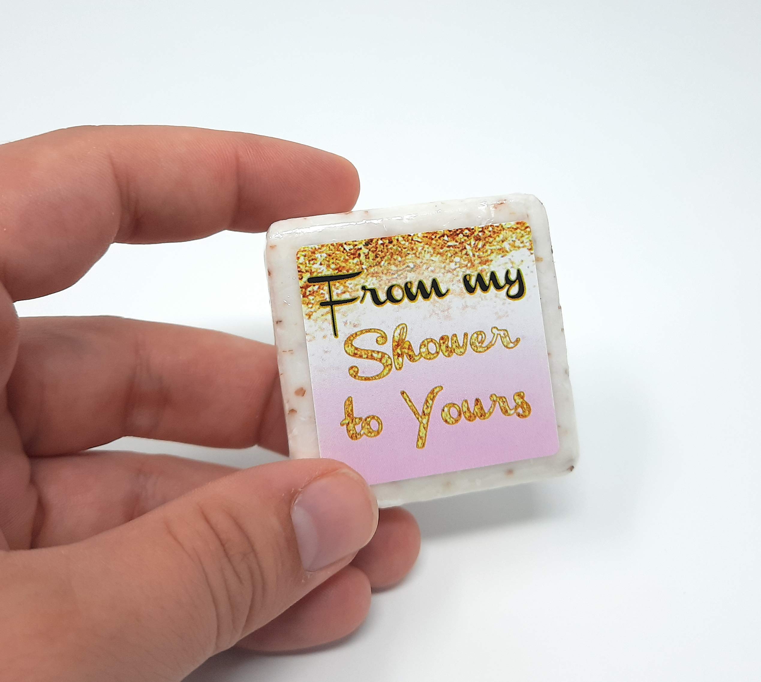 12 Pink And Gold Glitter Soap Favors - 1.5Oz Soap Favors - Pink And Gold Shower Favors - From My Shower To Yours Soaps - Girl Ba