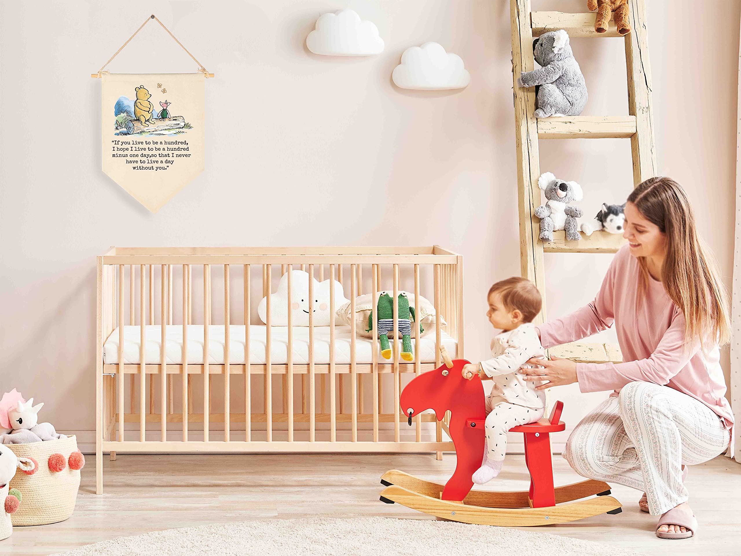 If You Live To Be A Hundred-Christmas Birthday Party Bunting-Baby Gift Shower-Winie Wall Flag Decor Gift The Pooh-Banner Sign Gi