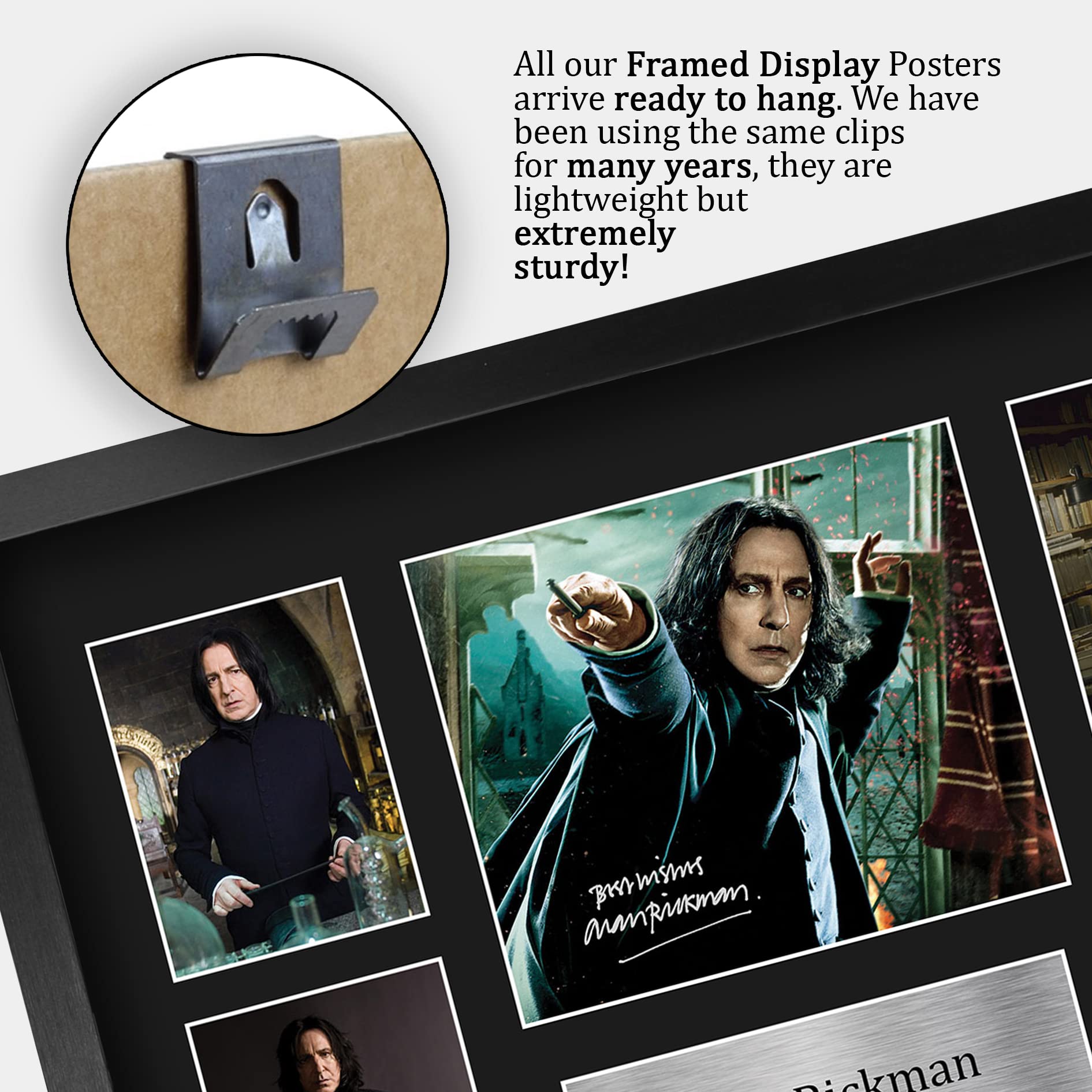 HWC Trading Alan Rickman Harry Potter Severus Snape Autographed 16x12 Framed Display - Movie Memorabilia for Fans