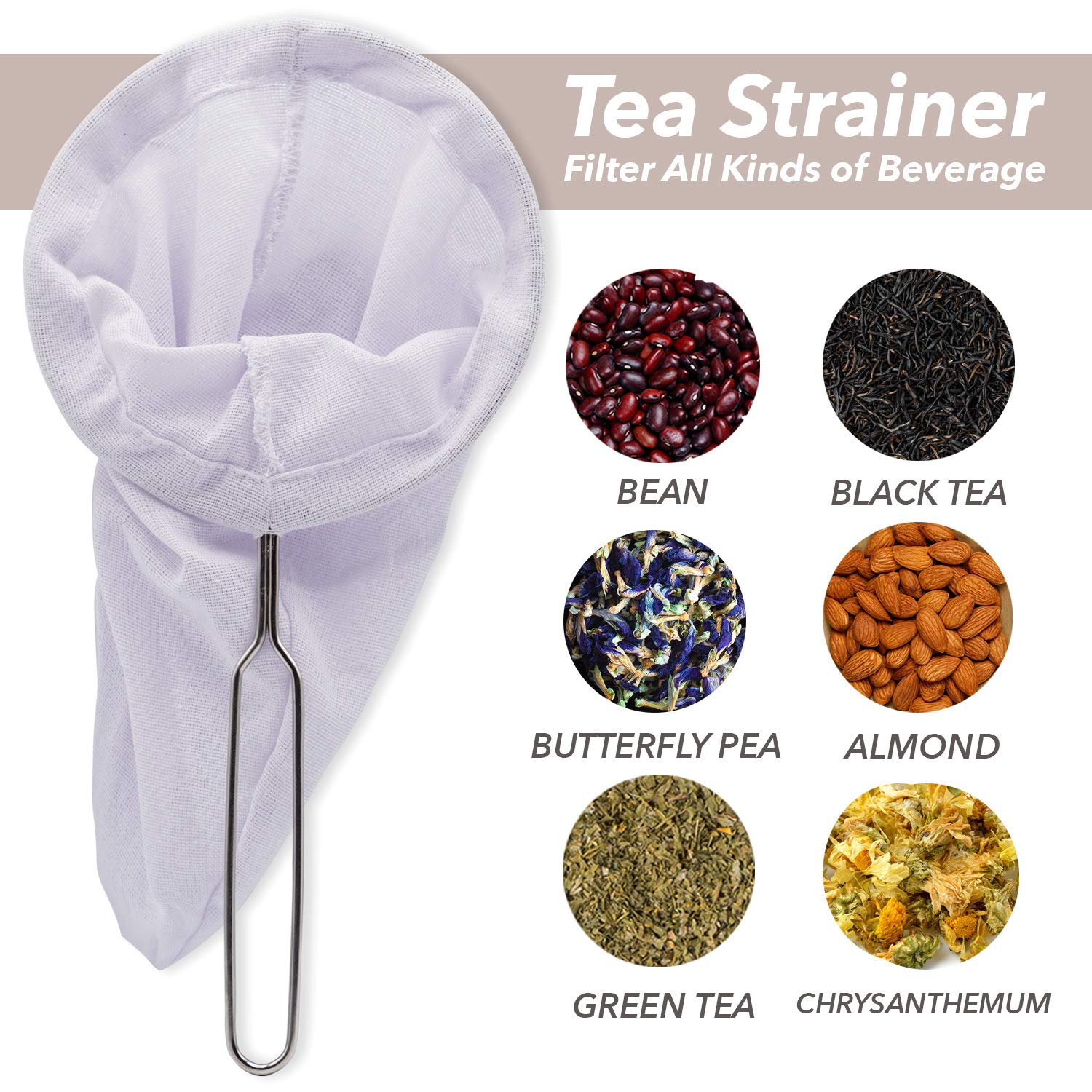 Ddpremium Tea Filter Reusable Stainless Steel Strainer, Friendly Using Durable, For A Healthier Tea Experience - Compatible With