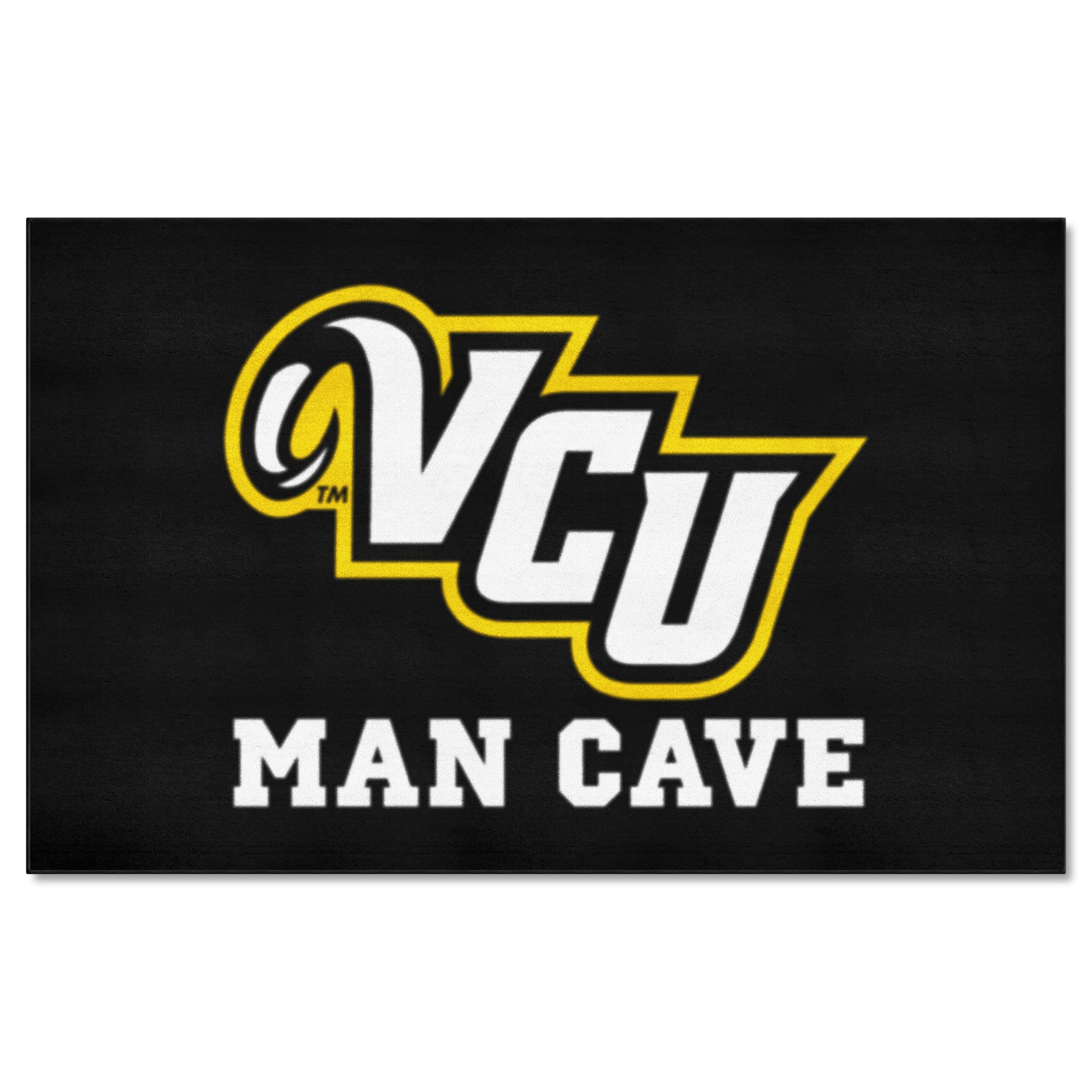 FANMATS 15542 VCU Rams Man Cave UltiMat Rug - 5ft. x 8ft. | Sports Fan Area Rug, Home Decor Rug and Tailgating Mat