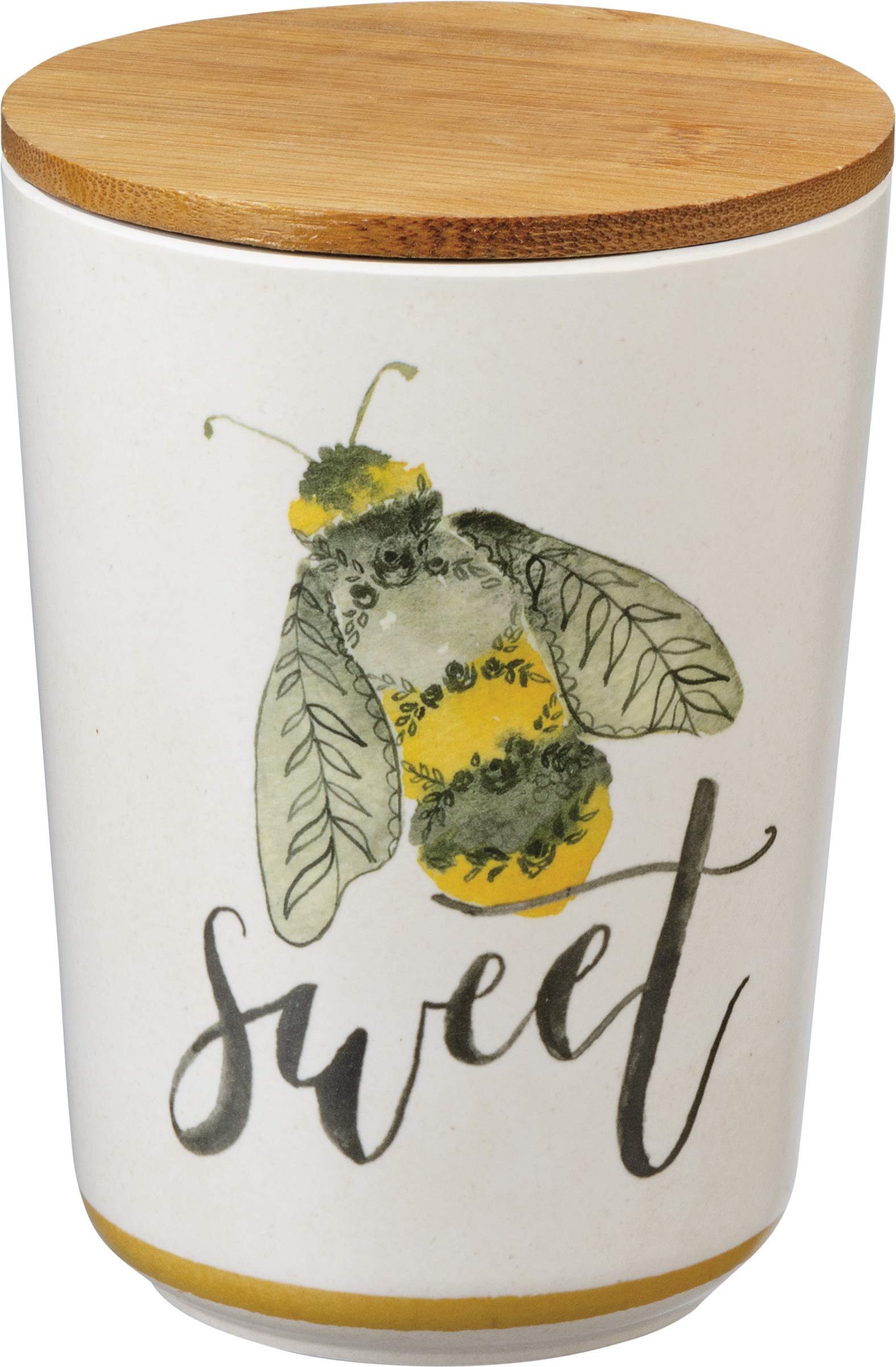 Primitives By Kathy Kitchen Canisters, Set Of 3, Bees - Kind, Sweet, Humble