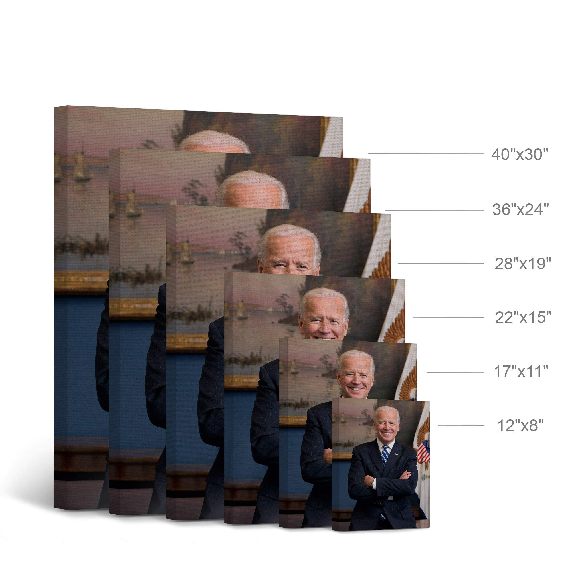 Smile Art Design 46Th President Of The United States Of America Joe Biden Portrait Canvas Wall Art Print American History Politi