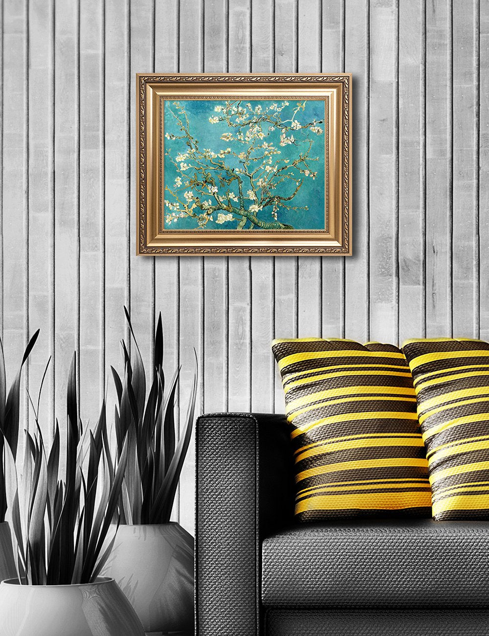 Decorarts - Almond Blossom Tree, Vincent Van Gogh Art Reproduction. Giclee Prints Match With Golden Framed For Wall Decor. Pictu
